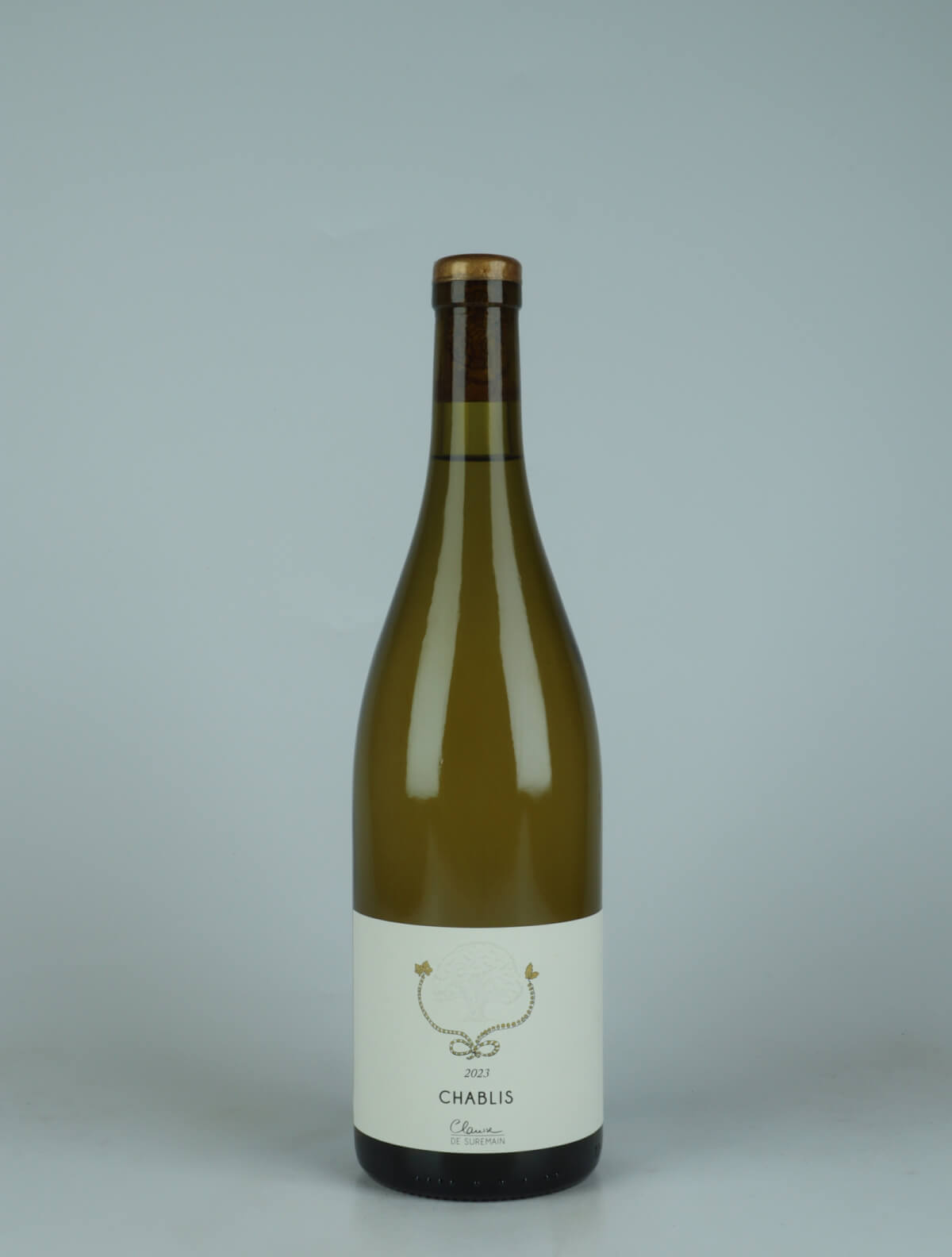 A bottle 2023 Chablis White wine from Clarisse de Suremain, Burgundy in France