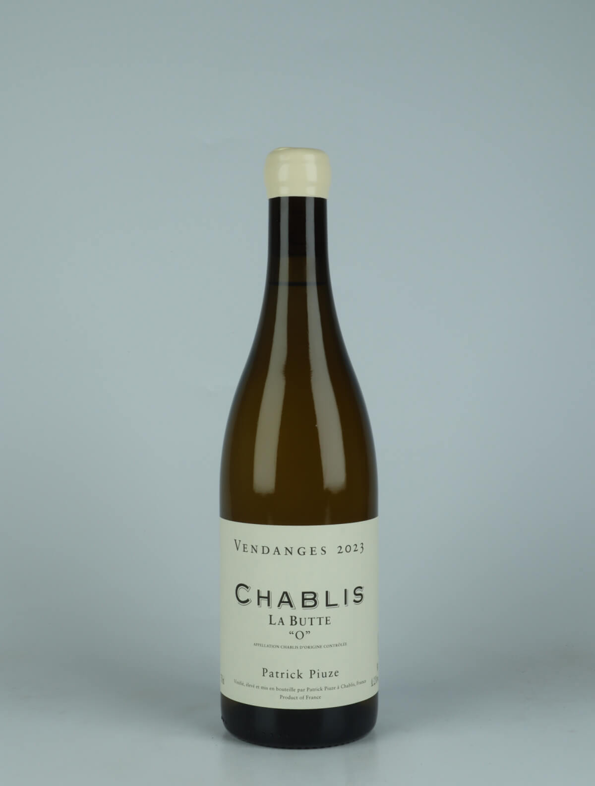 A bottle 2023 Chablis - La Butte "O" White wine from Patrick Piuze, Burgundy in France