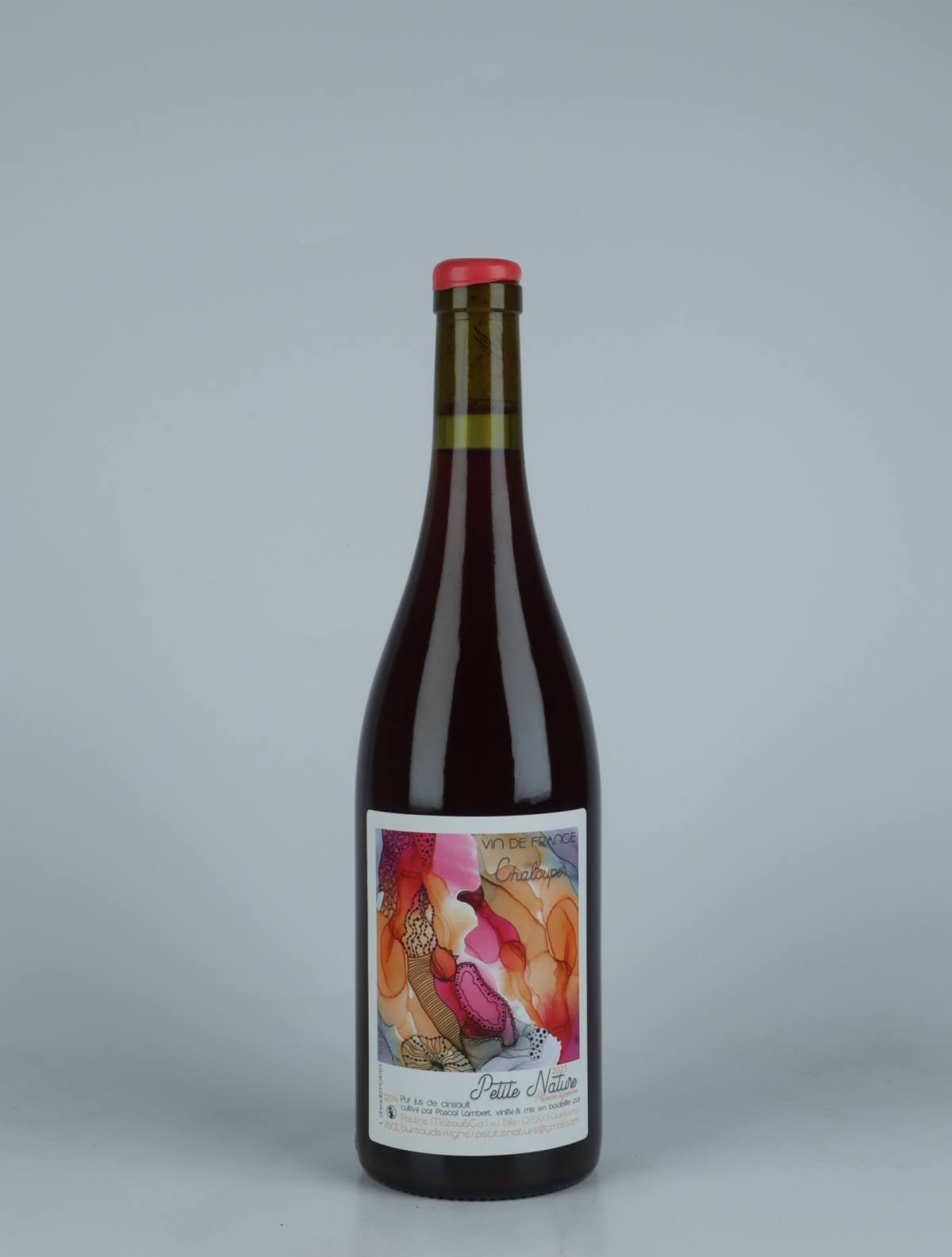 A bottle 2023 Chalouper Red wine from Petite Nature, Ardèche in France