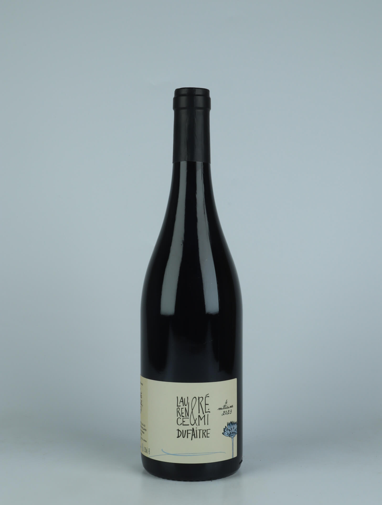 A bottle 2023 Côte de Brouilly Red wine from Laurence & Rémi Dufaitre, Beaujolais in France