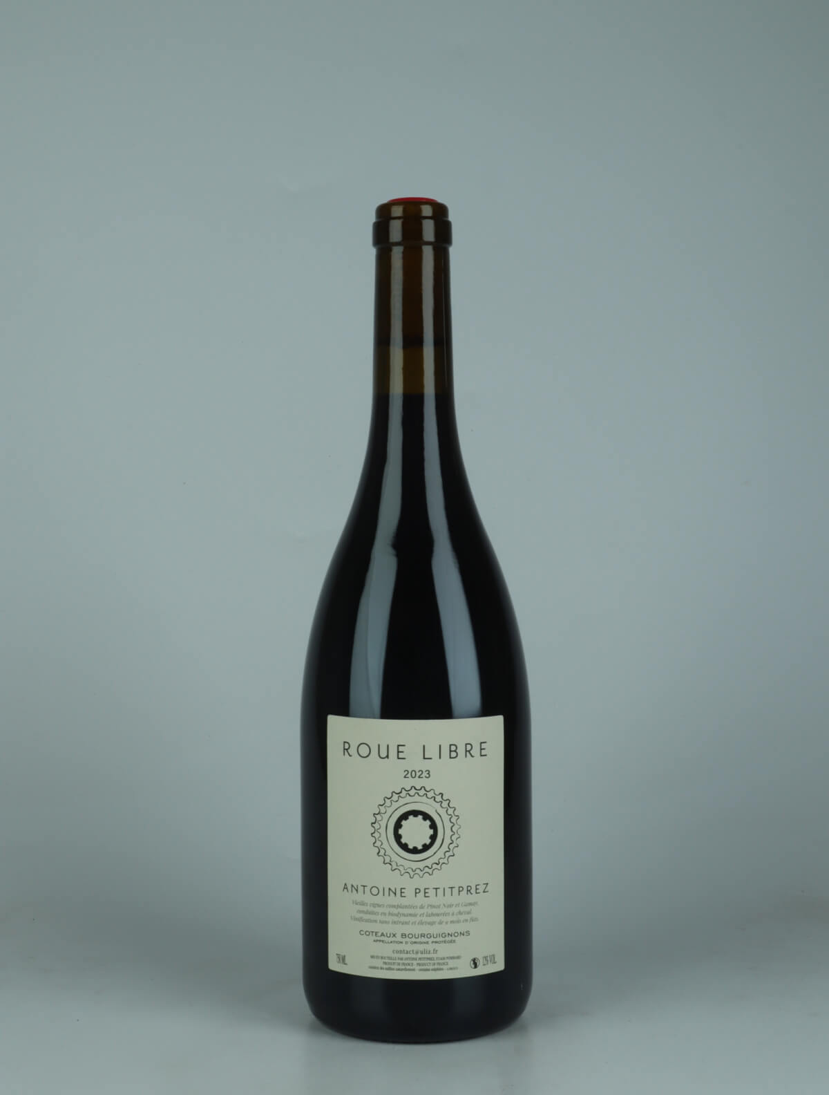A bottle 2023 Coteaux Bourguignons - Roue Libre Red wine from Antoine Petitprez, Burgundy in France