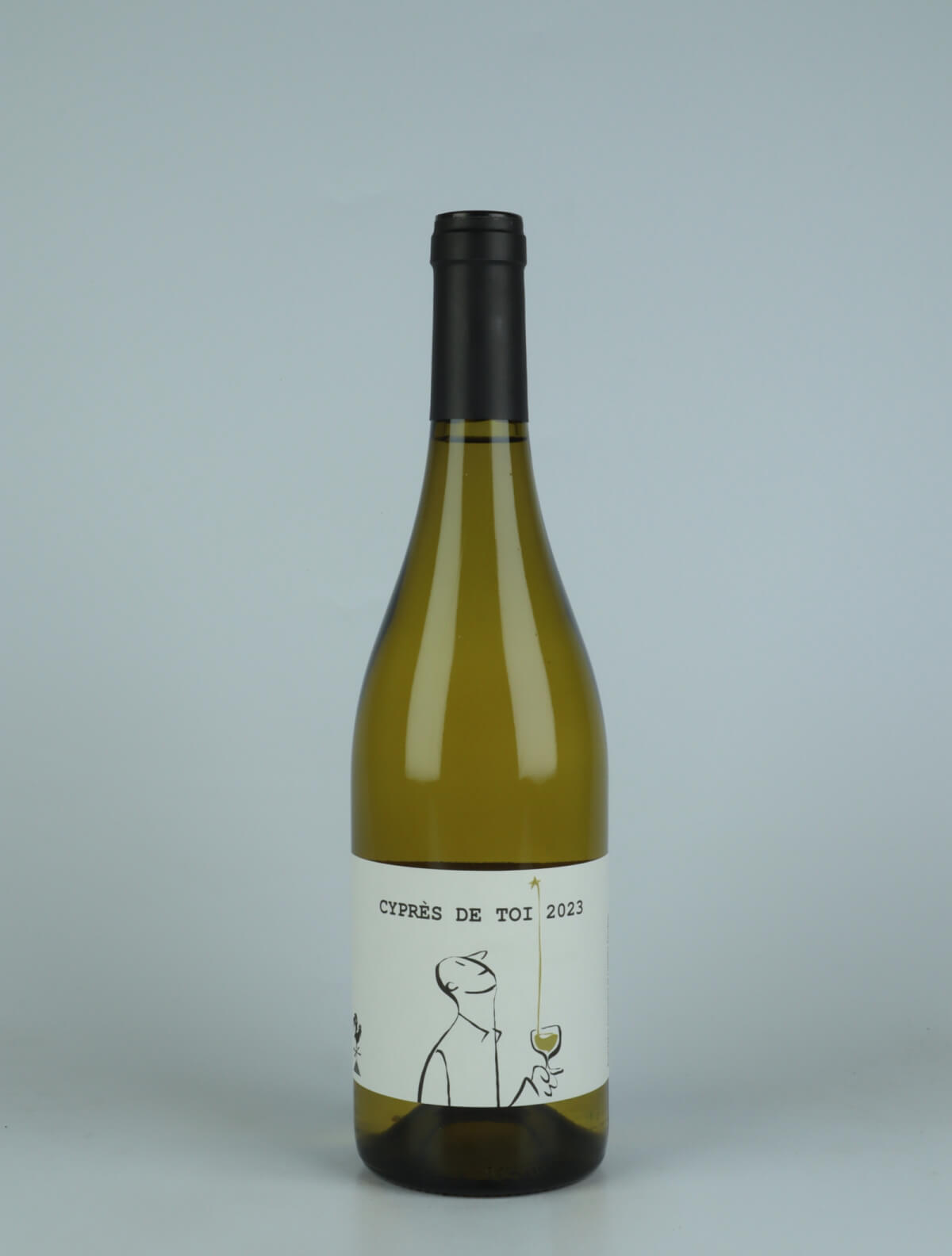 A bottle 2023 Cypres de Toi Blanc White wine from Fond Cyprès, Languedoc in France