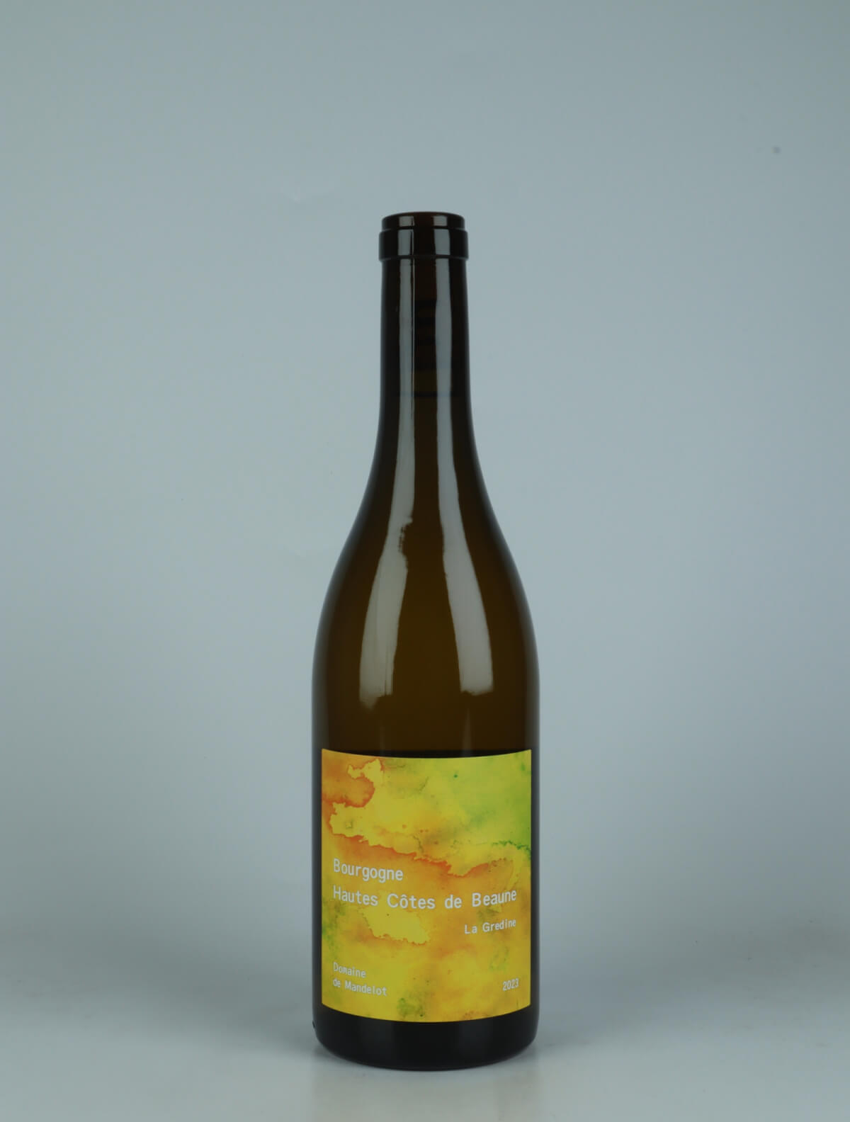 A bottle 2023 Hautes-Côtes de Beaune Blanc - La Gredine White wine from Domaine de Mandelot, Burgundy in France