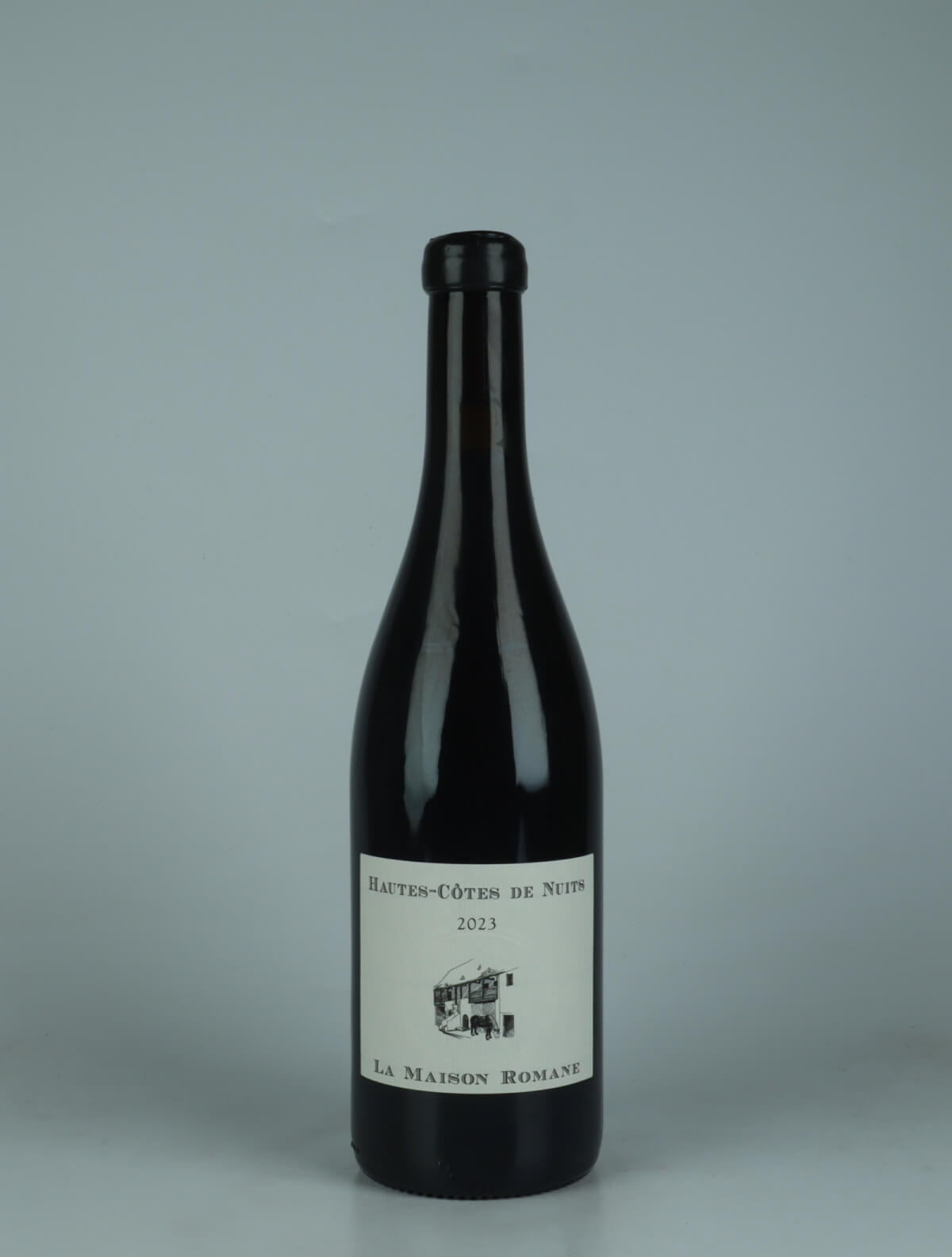 A bottle 2023 Hautes Côtes de Nuits Rouge Red wine from La Maison Romane, Burgundy in France