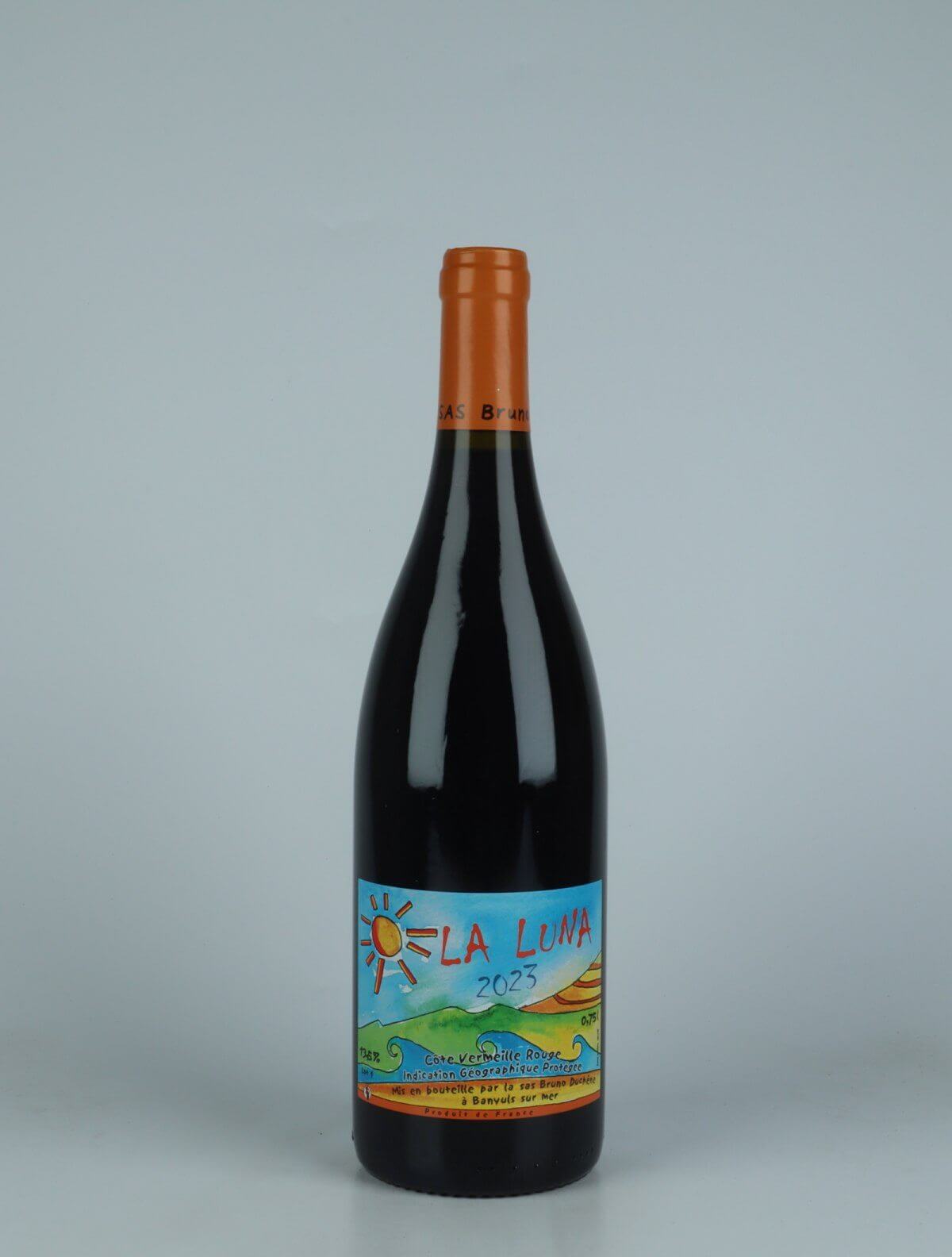 A bottle 2023 La Luna Rouge Red wine from Bruno Duchêne, Rousillon in France