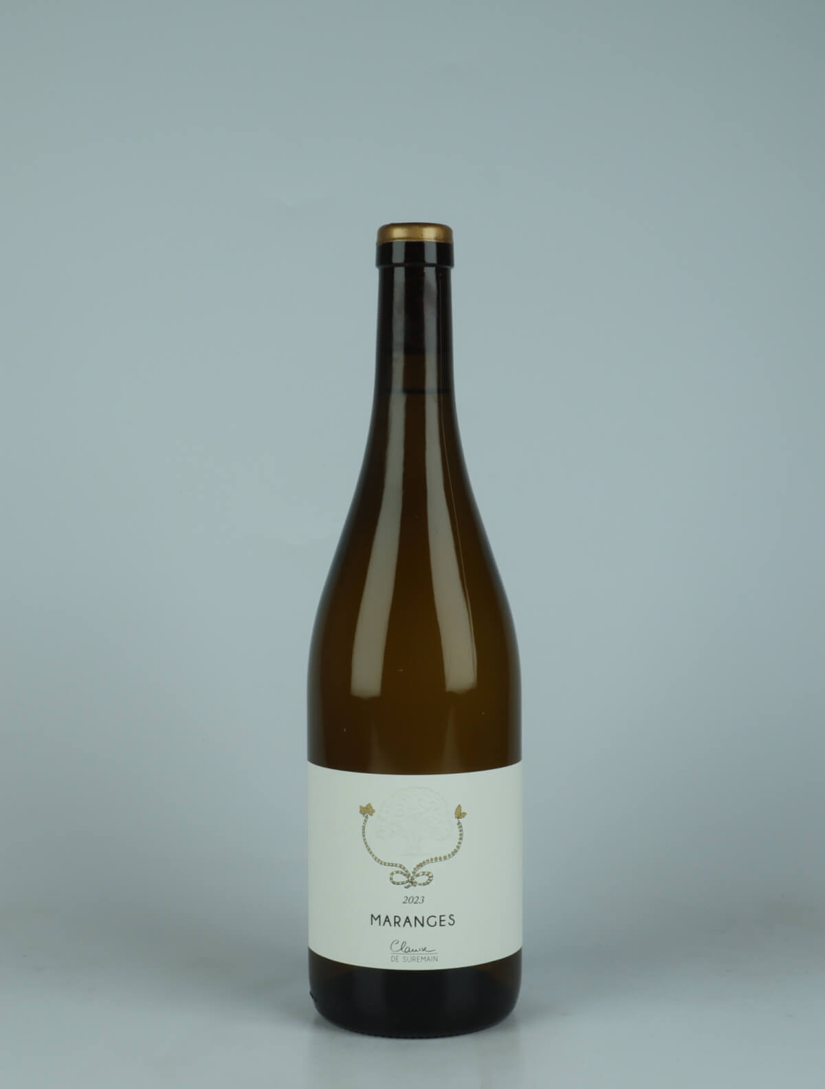 A bottle 2023 Maranges Blanc White wine from Clarisse de Suremain, Burgundy in France