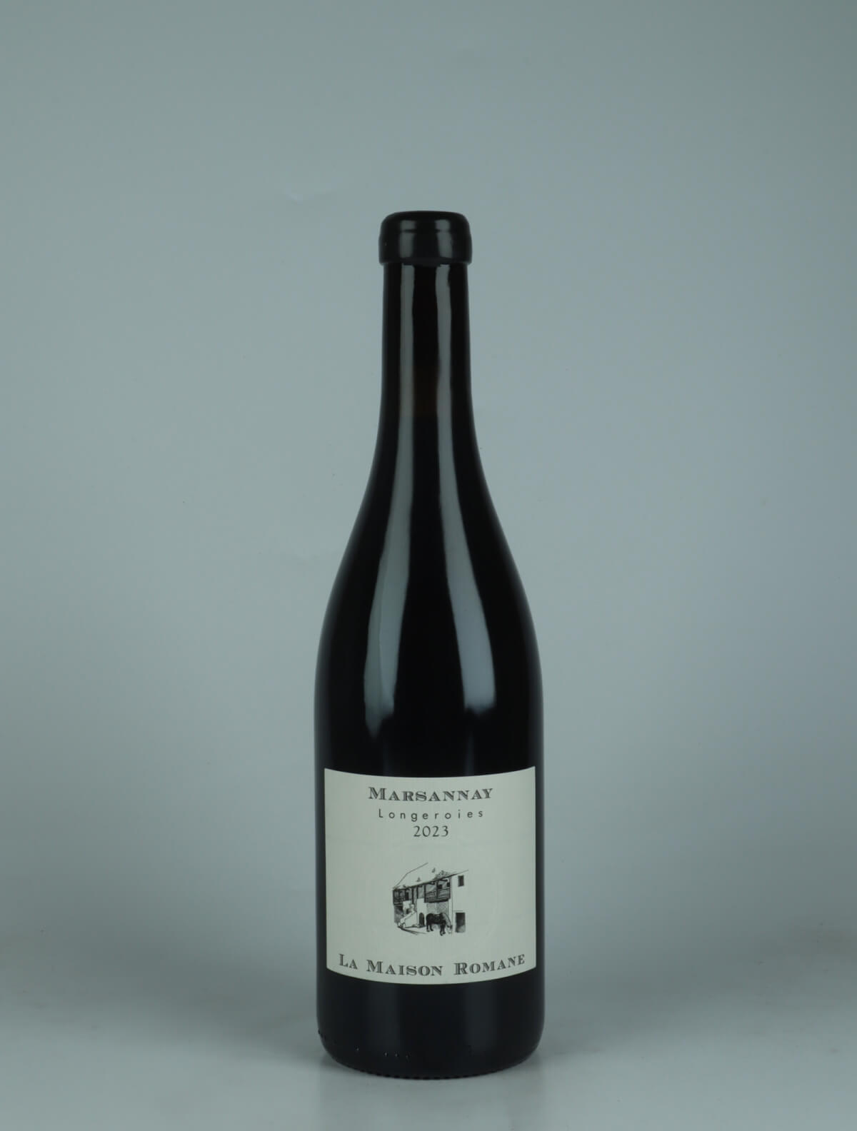 A bottle 2023 Marsannay - Longeroies Red wine from La Maison Romane, Burgundy in France