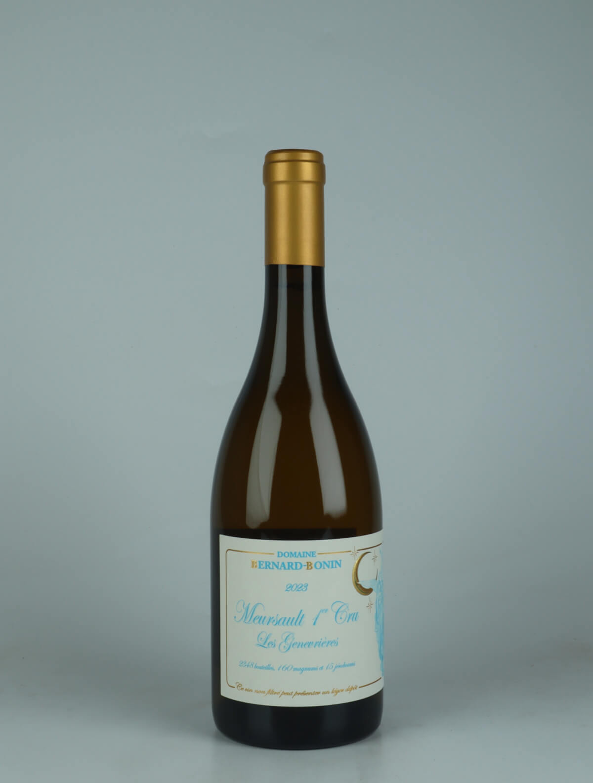 A bottle 2023 Meursault 1. Cru - Genevrières White wine from Domaine Bernard-Bonin, Burgundy in France