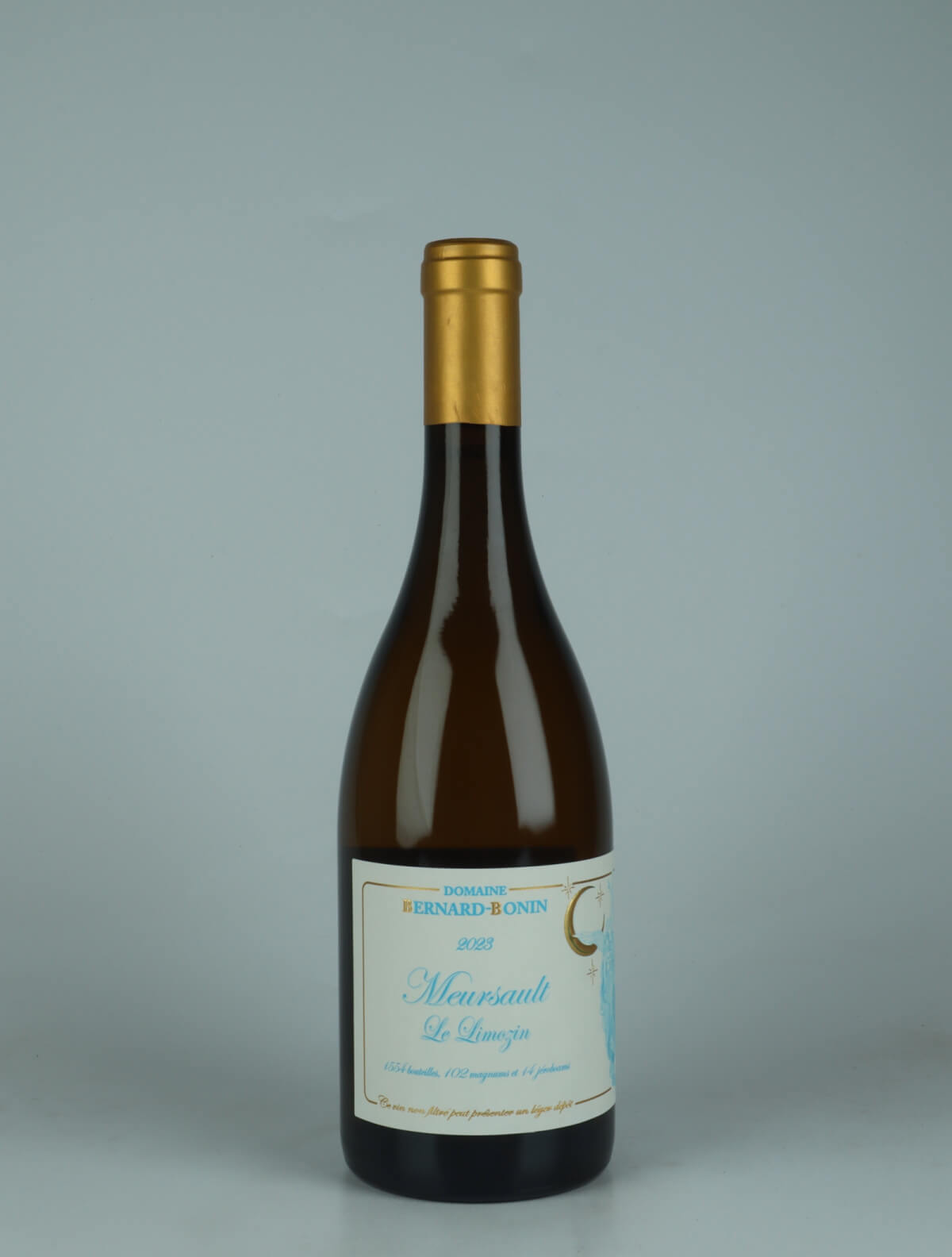 En flaske 2023 Meursault - Limozin Hvidvin fra Domaine Bernard-Bonin, Bourgogne i Frankrig