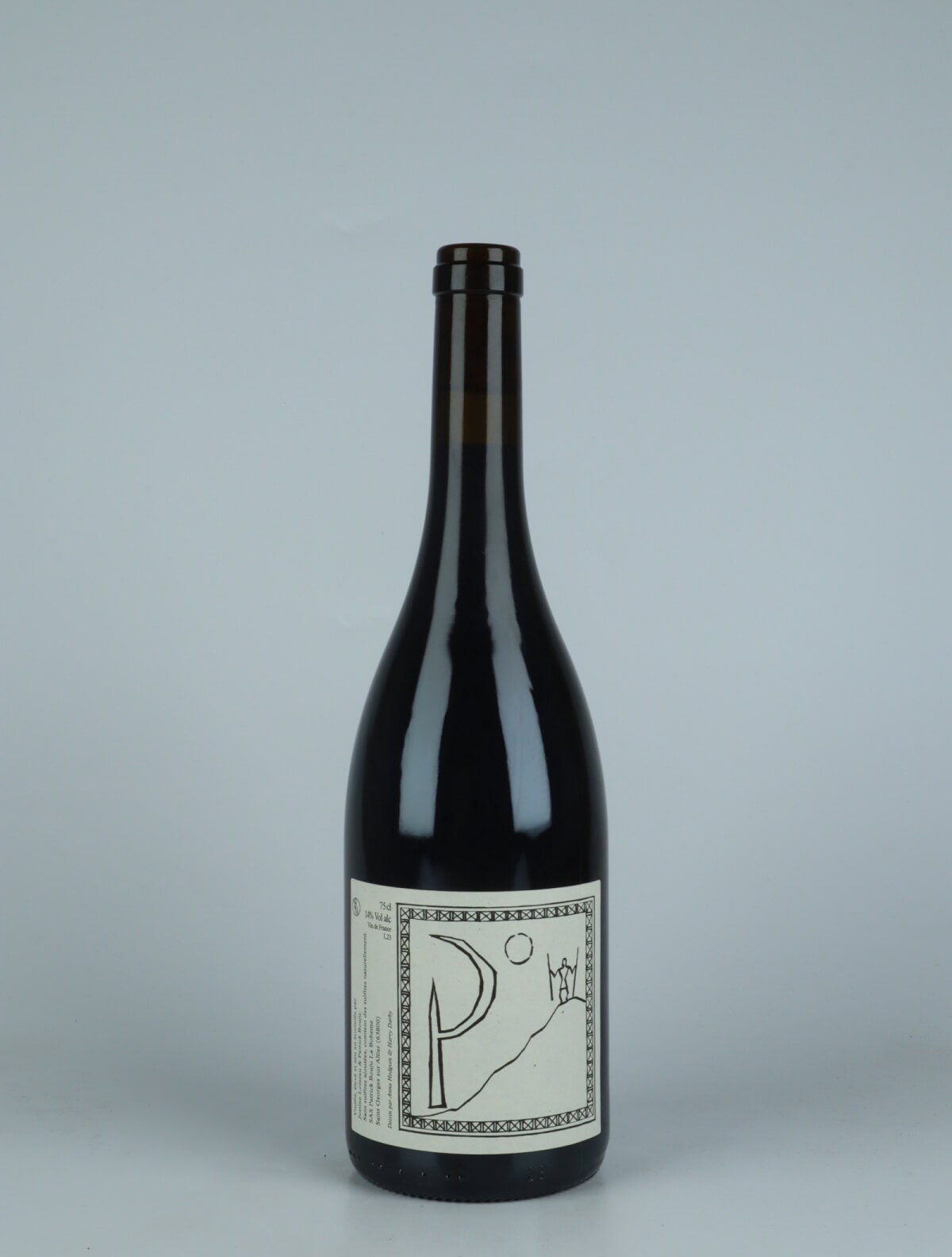 A bottle 2023 P Red wine from Patrick Bouju, Auvergne in France