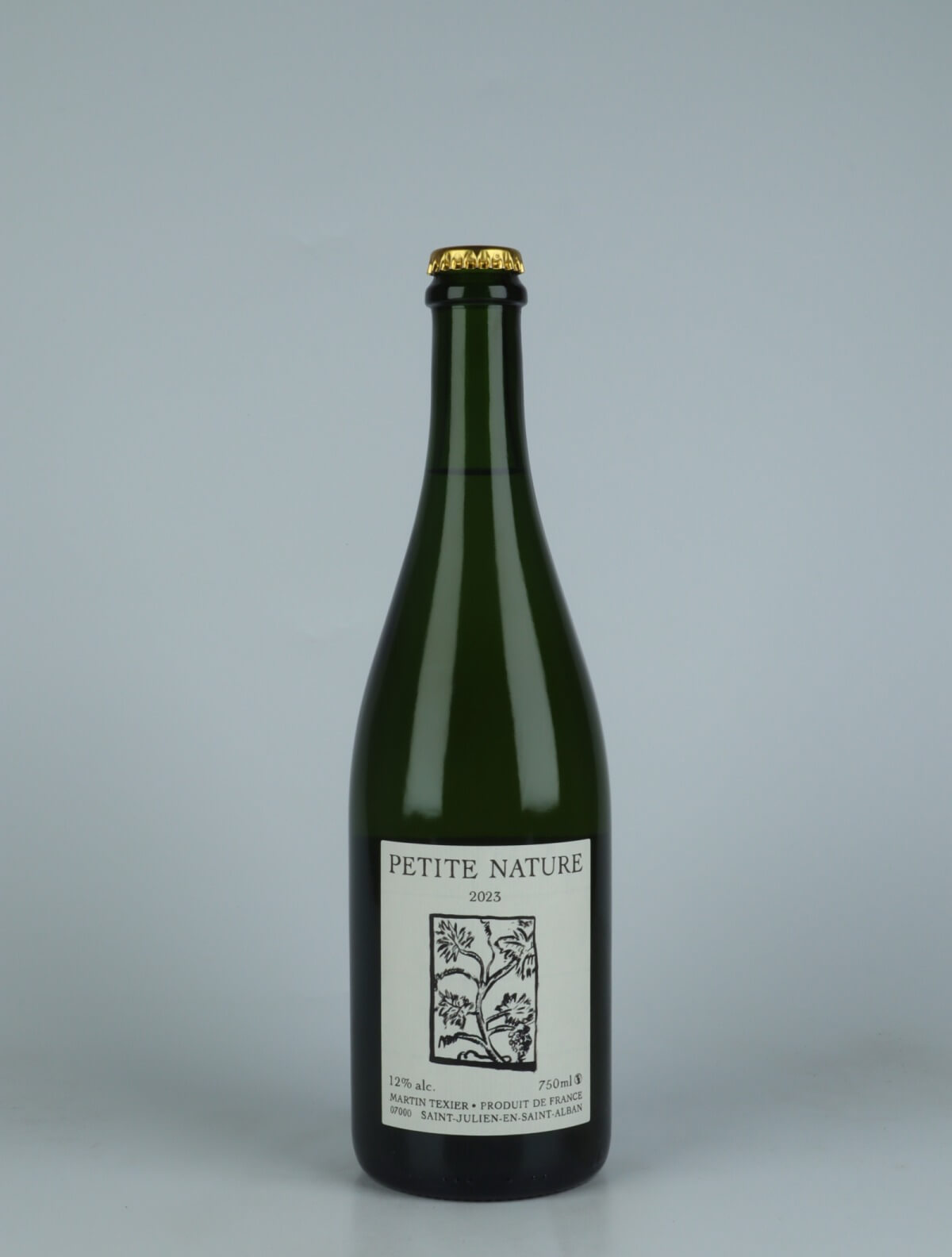 A bottle 2023 Petite Nature Sparkling from Martin Texier, Rhône in France