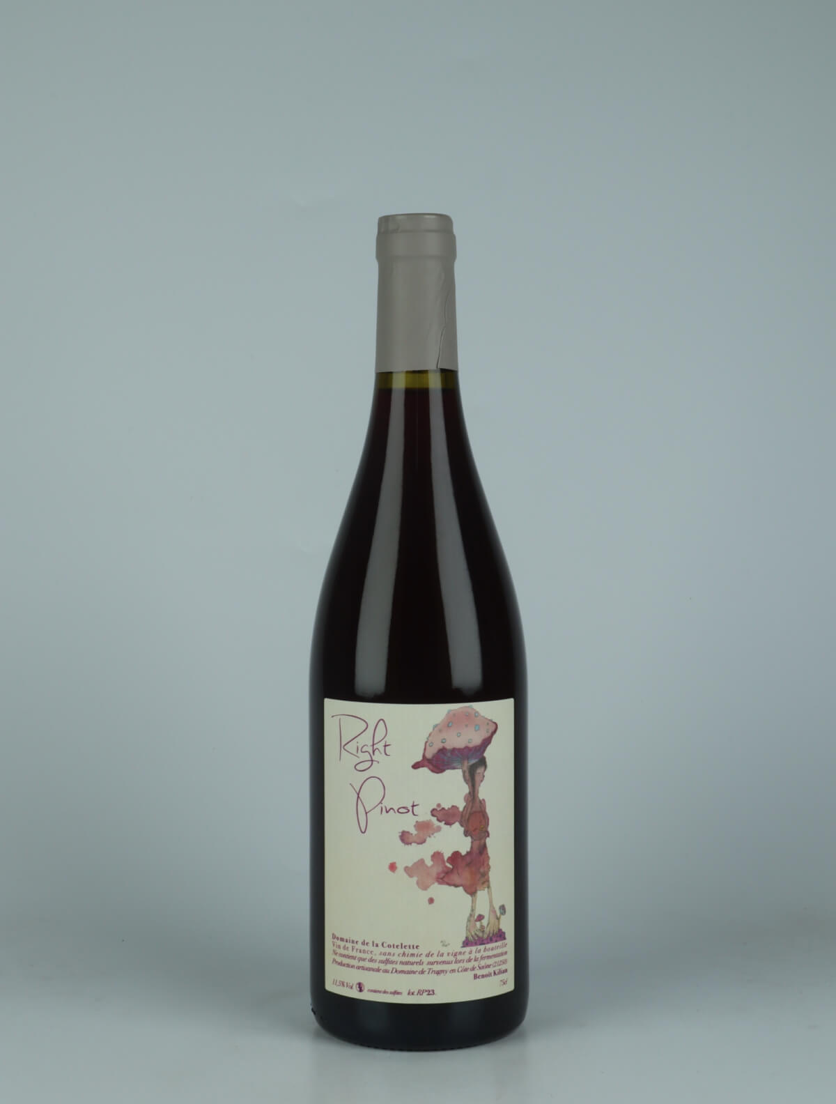 A bottle 2023 Right Pinot Red wine from Domaine La Côtelette, Burgundy in France