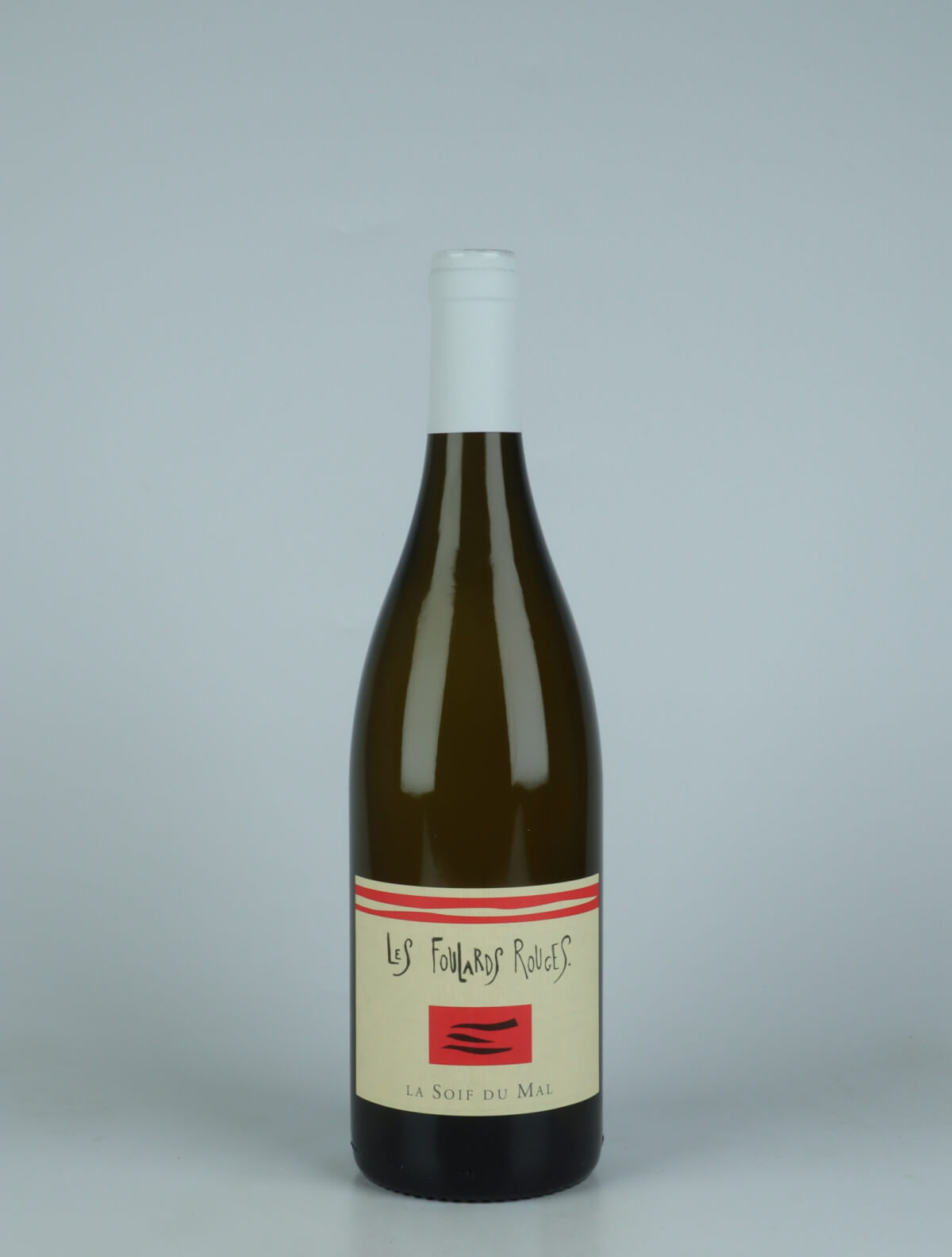 A bottle 2023 Soif du Mal Blanc White wine from Les Foulards Rouges, Languedoc in France
