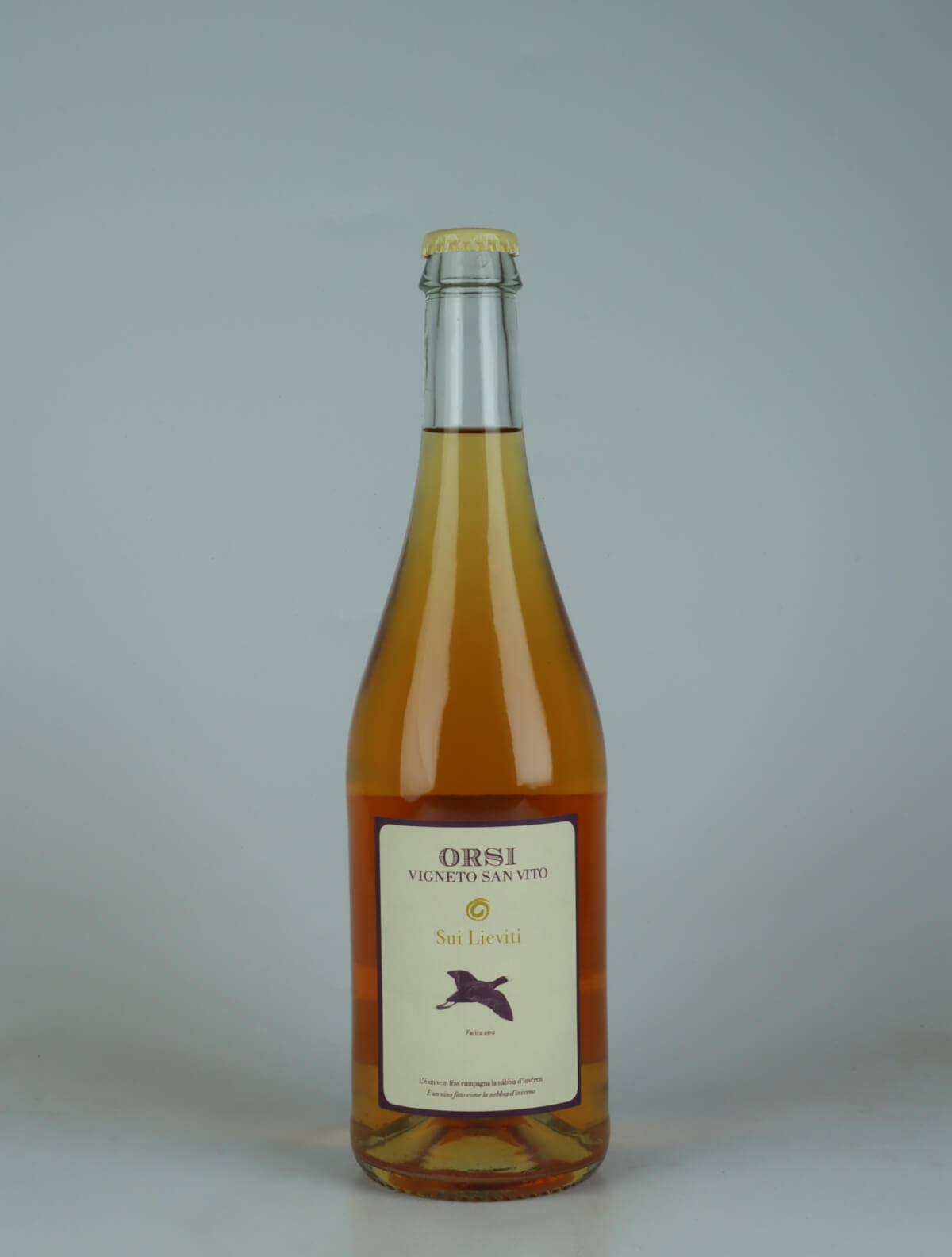 A bottle 2023 Sui Lieviti Sparkling from Orsi - San Vito, Emilia-Romagna in Italy