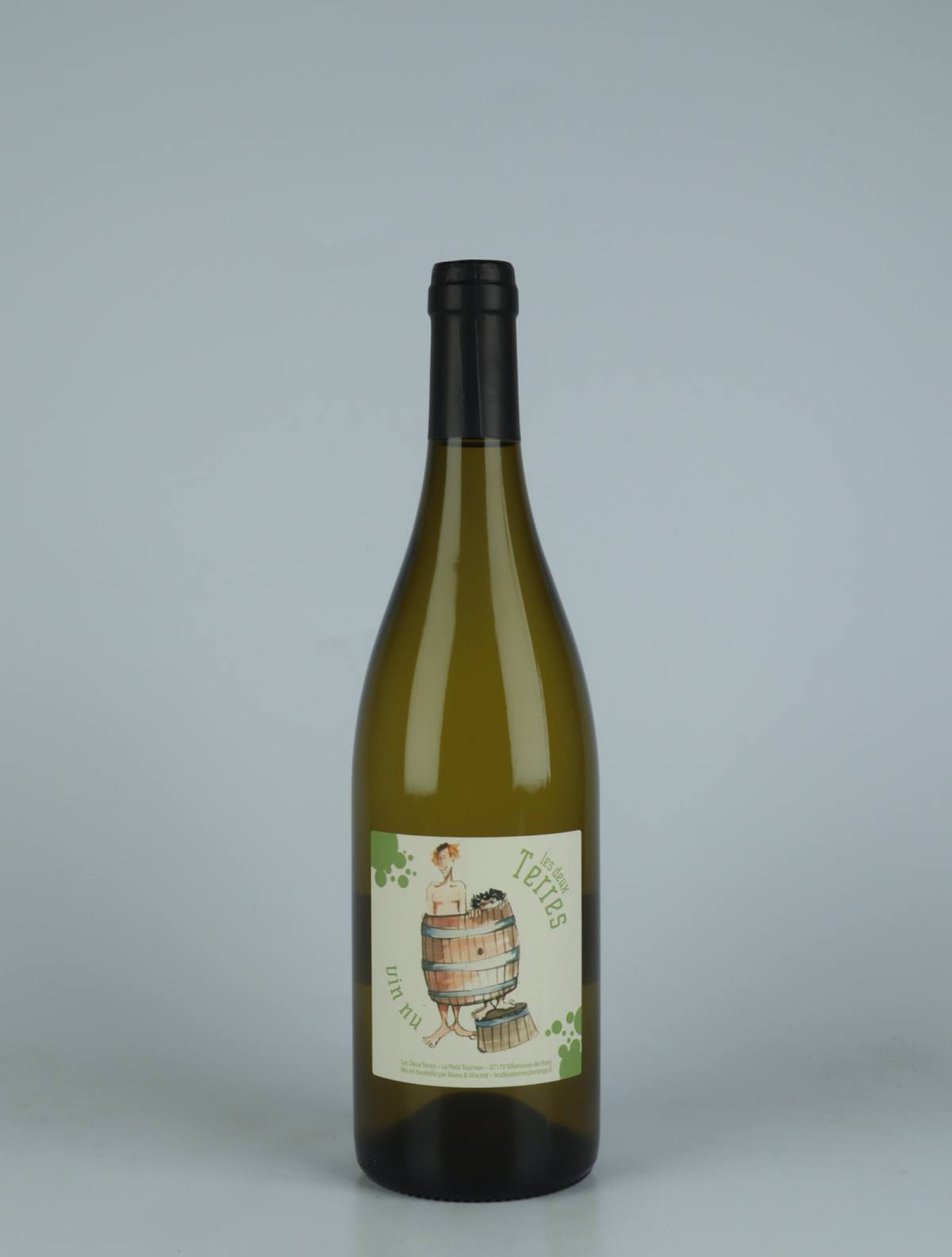 A bottle 2023 Vin Nu Blanc White wine from Les Deux Terres, Ardèche in France