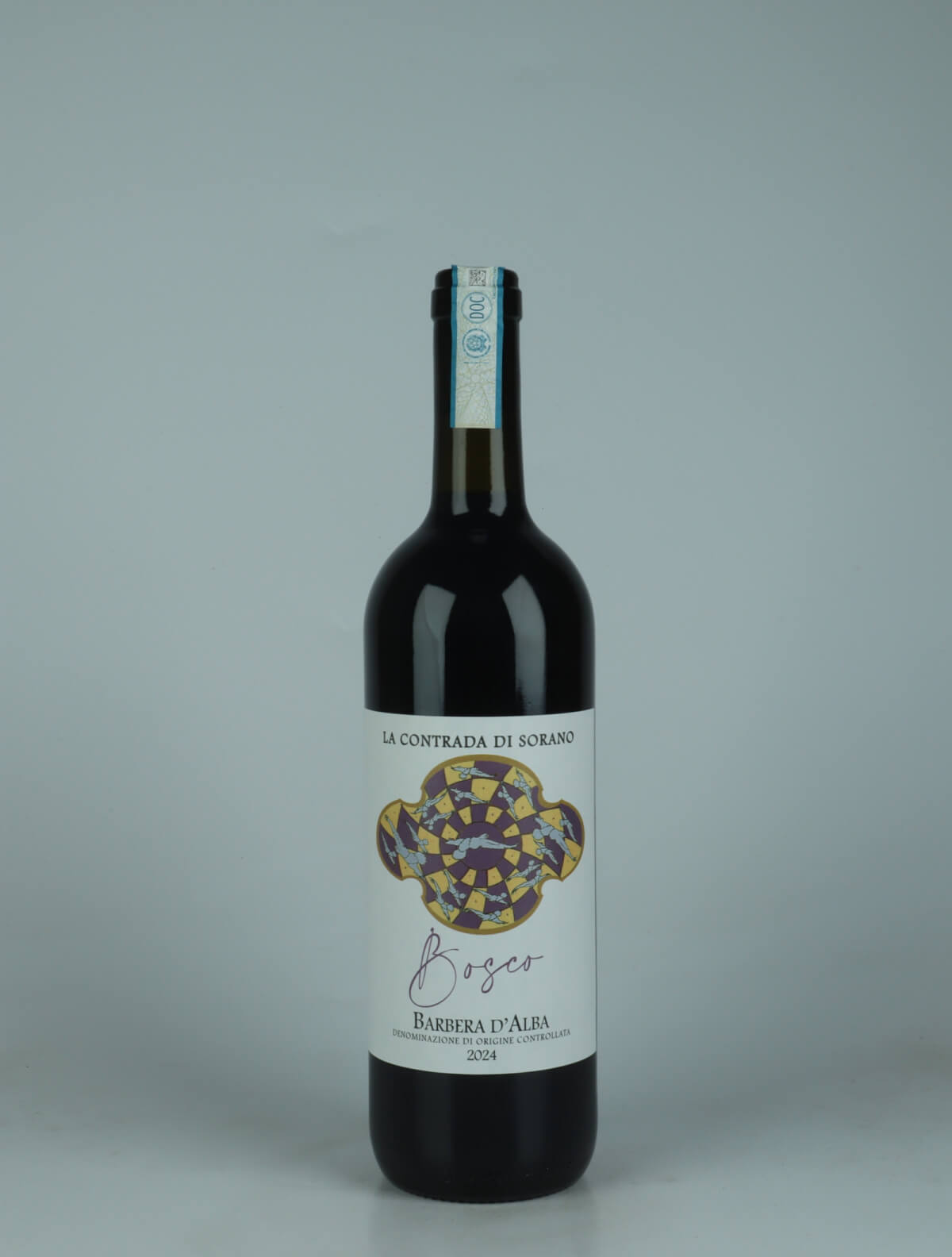A bottle 2024 Barbera d'Alba - Bosco Red wine from La Contrada di Sorano, Piedmont in Italy