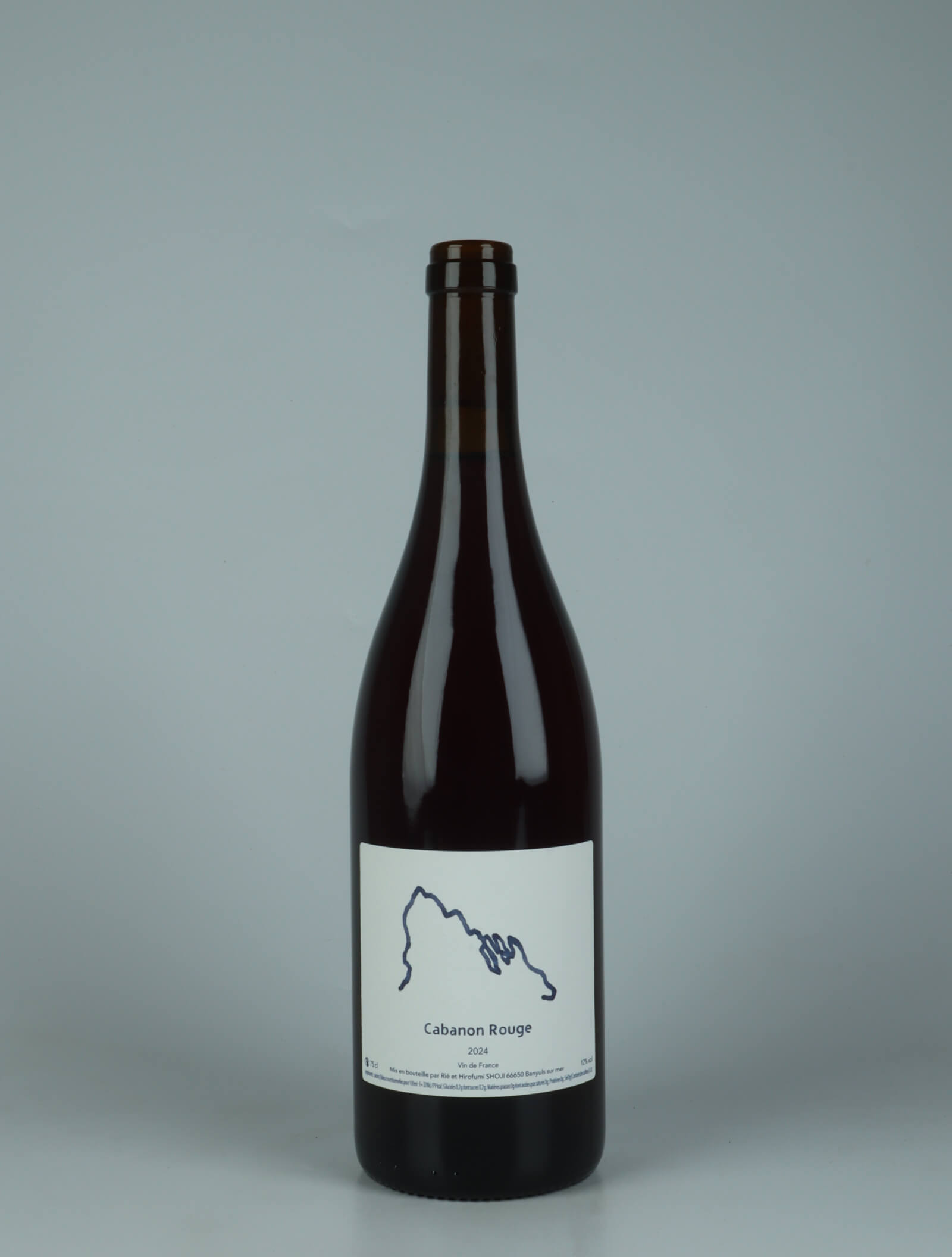 A bottle 2024 Cabanon Rouge Red wine from Pedres Blanques, Roussillon in France
