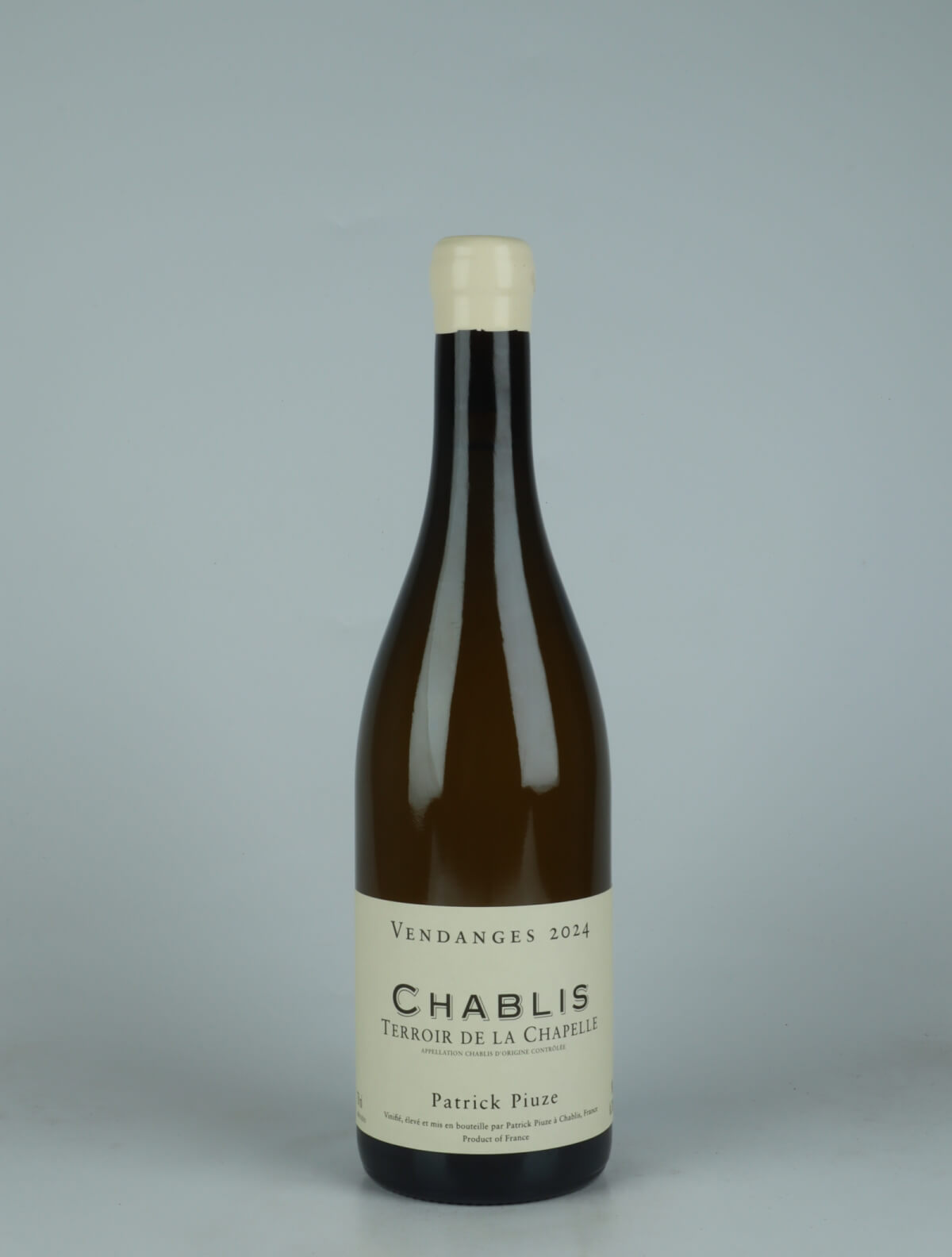 En flaske 2024 Chablis - Terroir de la Chapelle Hvidvin fra Patrick Piuze, Bourgogne i Frankrig