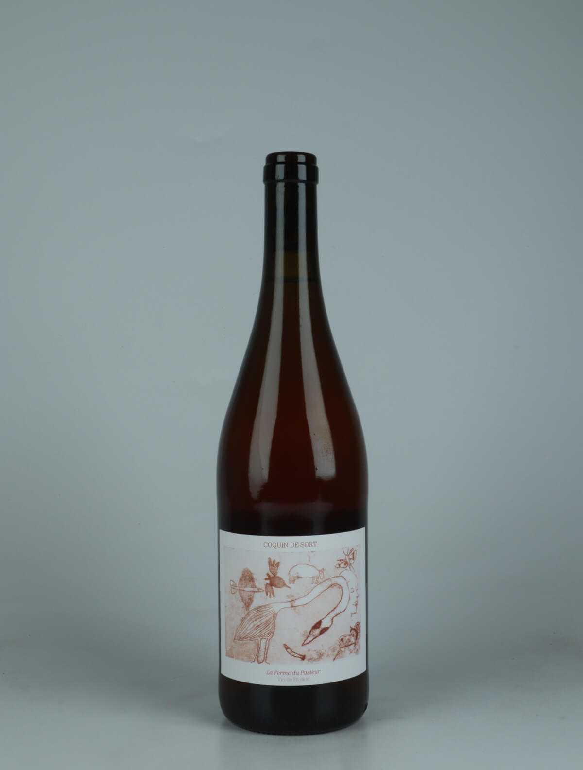 En flaske 2024 Coquin de Sort Rødvin fra La Ferme du Pasteur, Rhône i Frankrig