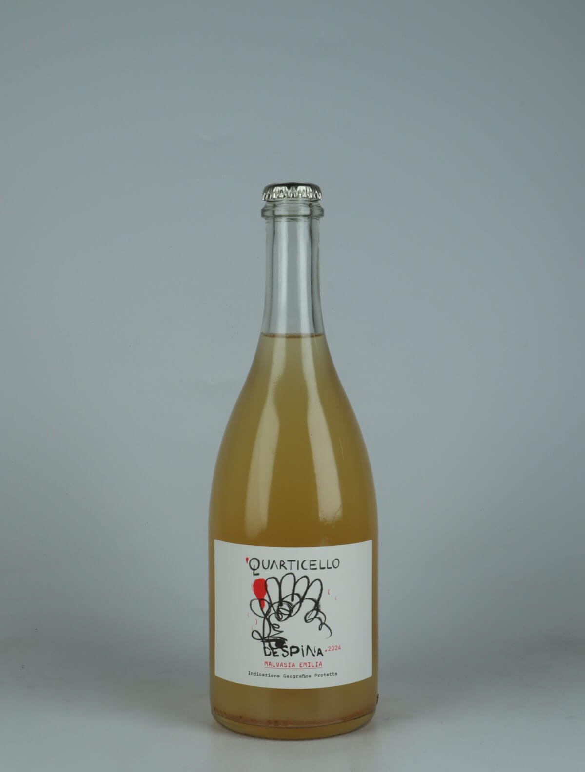 A bottle 2024 Despina Sparkling from Quarticello, Emilia-Romagna in Italy