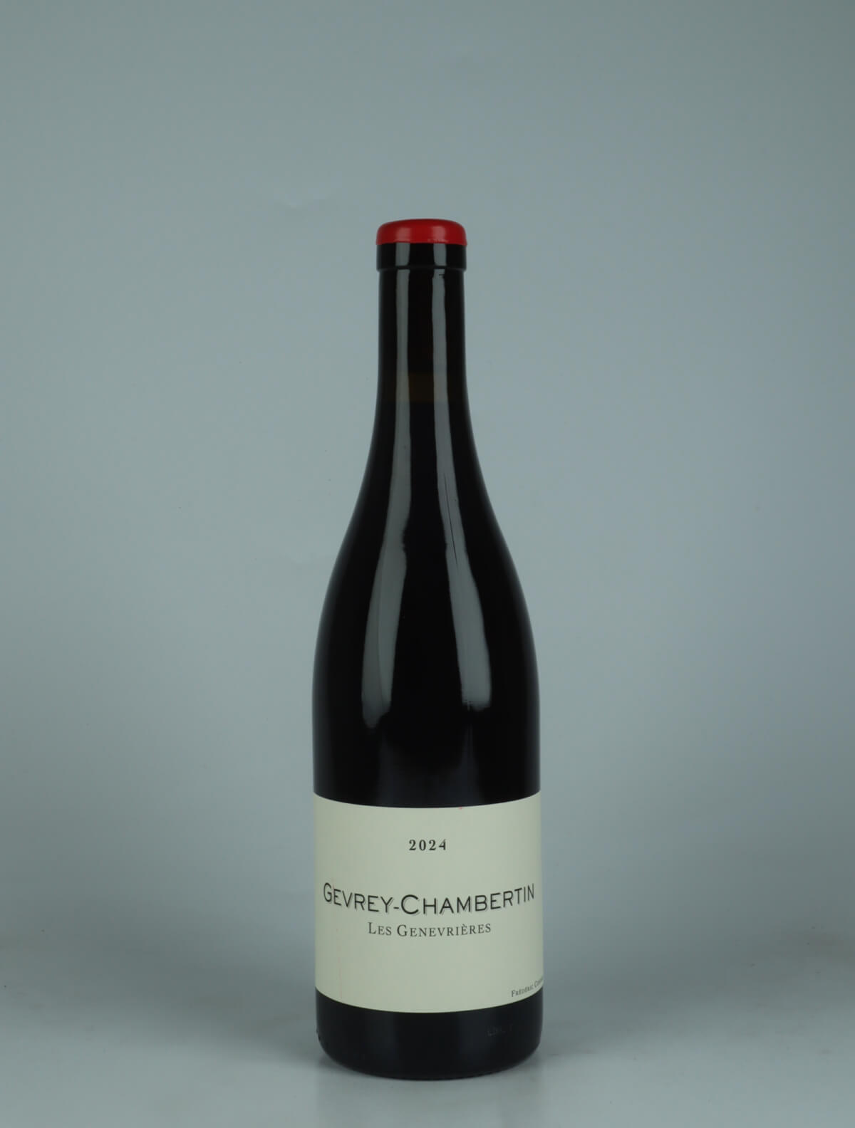 A bottle 2024 Gevrey Chambertin - Les Genevrières Red wine from Frédéric Cossard, Burgundy in France
