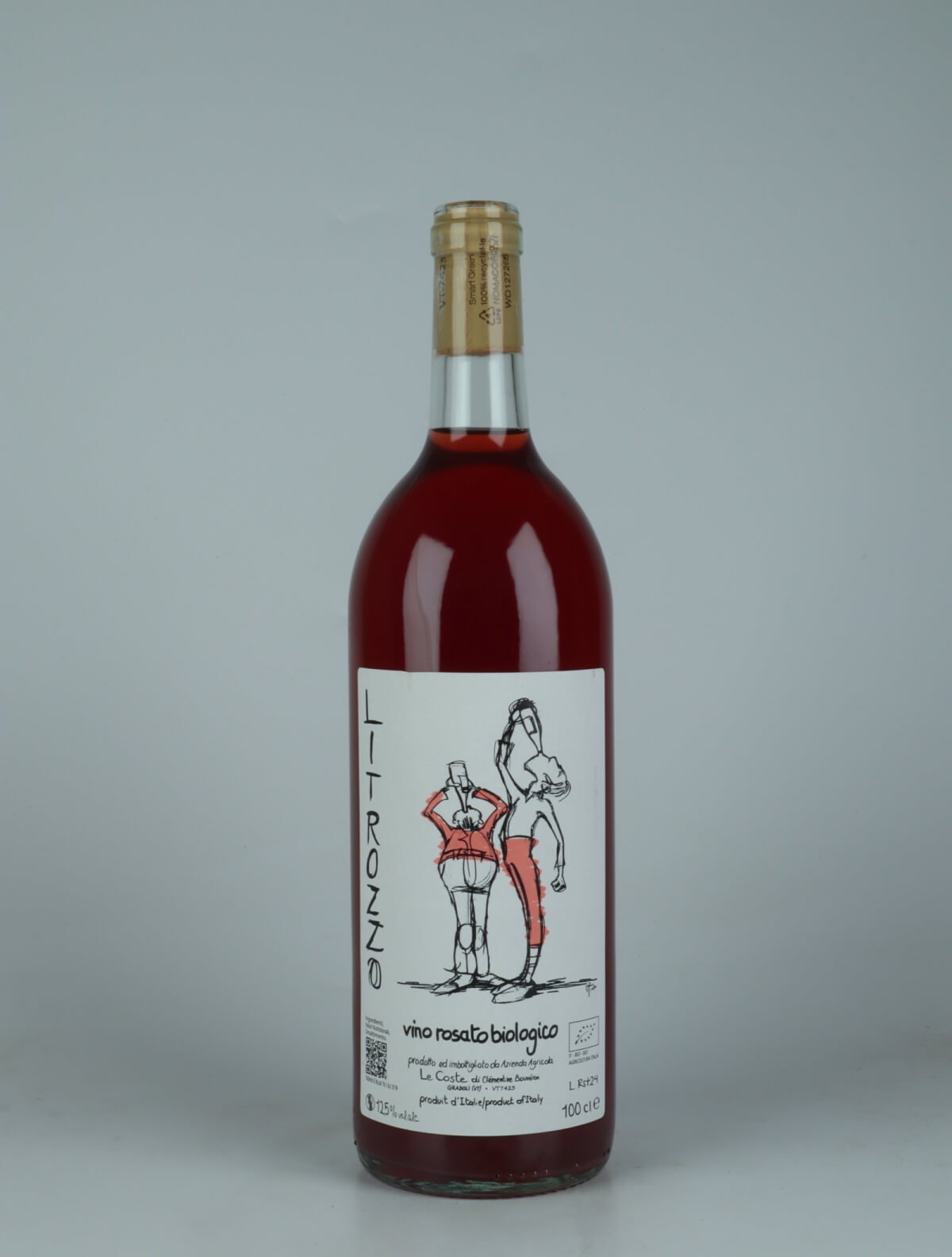 En flaske 2024 Litrozzo Rosato Rosé fra Le Coste, Lazio i Italien