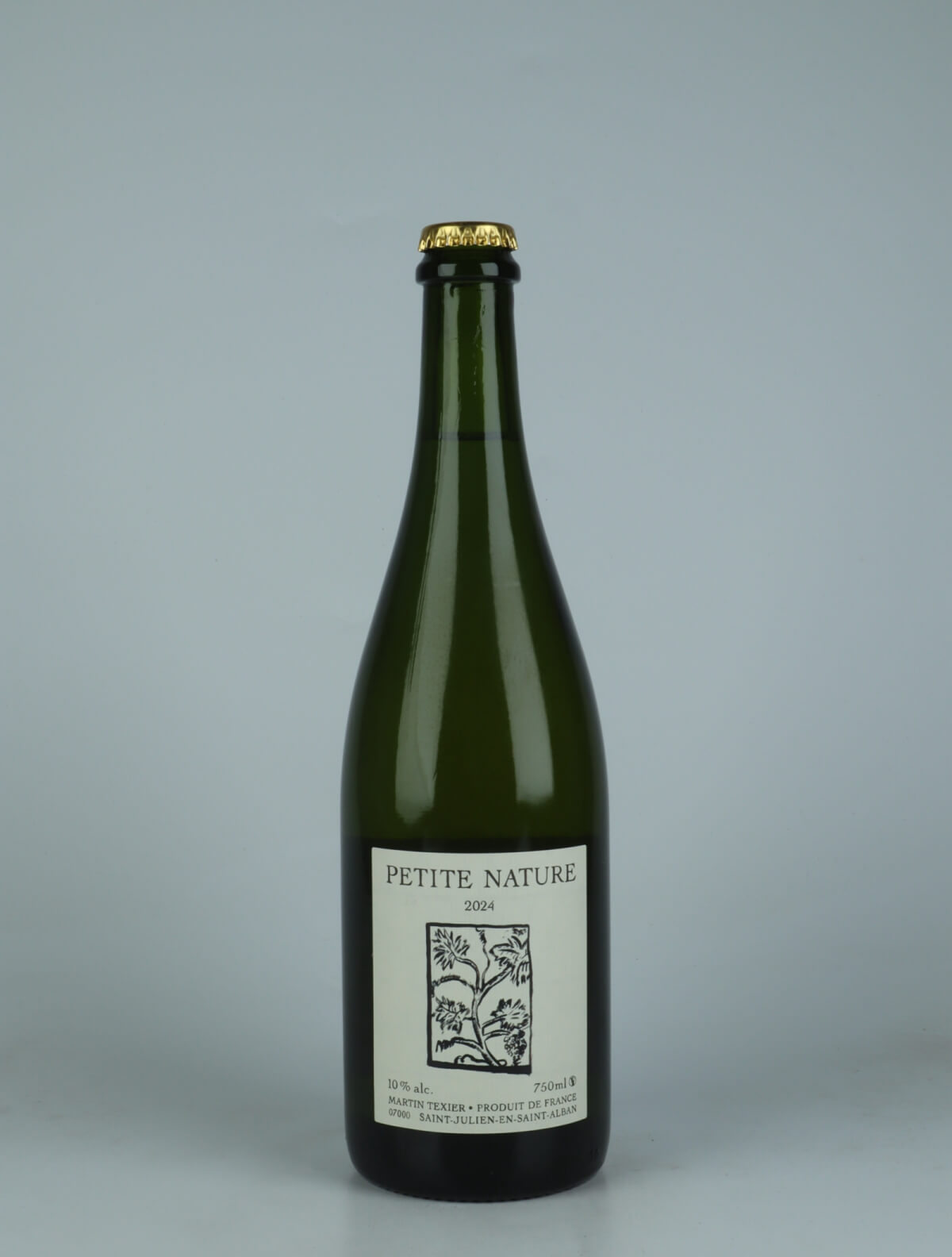 En flaske 2024 Petite Nature Mousserende fra Martin Texier, Rhône i Frankrig