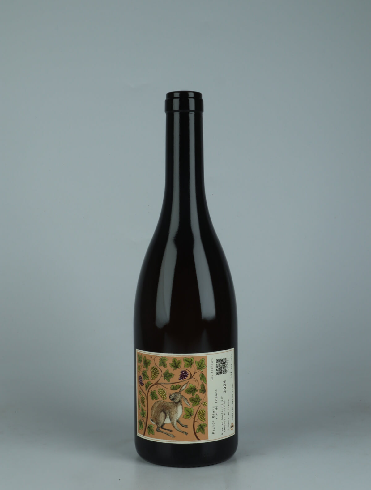 A bottle 2024 Plutôt Blanc White wine from Les Flaneurs, Burgundy in France