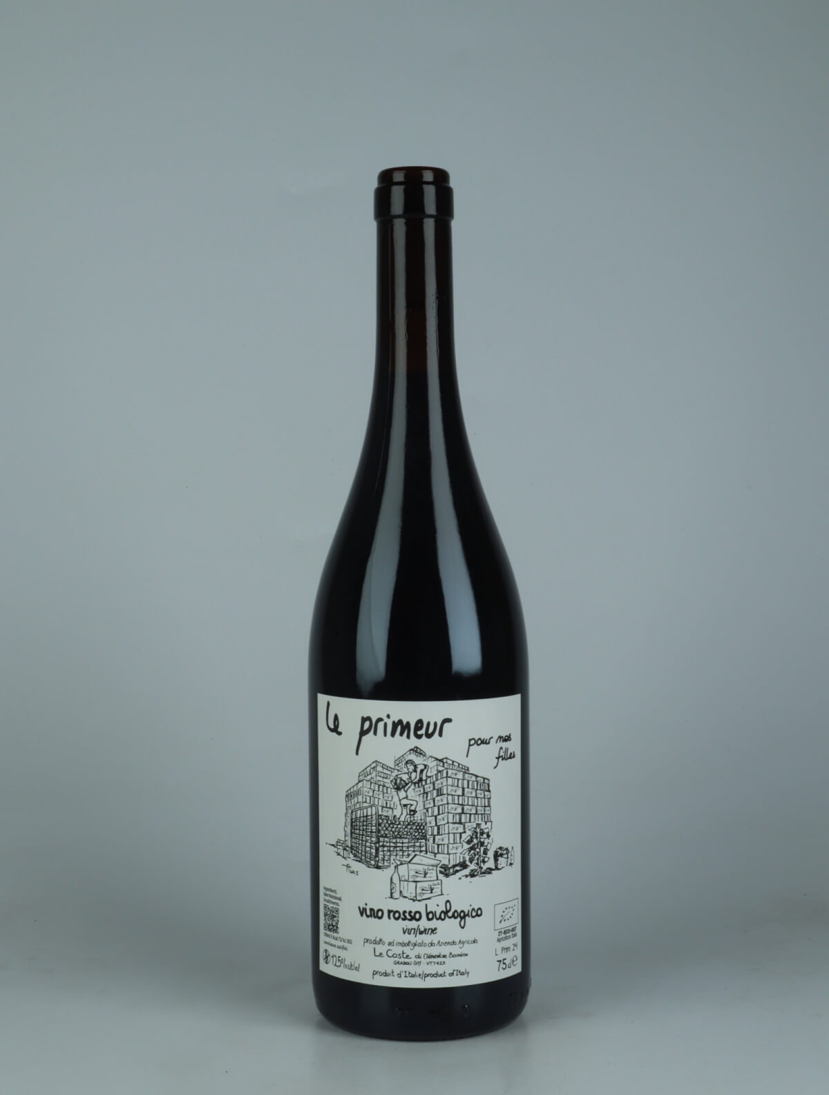 A bottle 2024 Primeur Red wine from Le Coste, Lazio in Italy