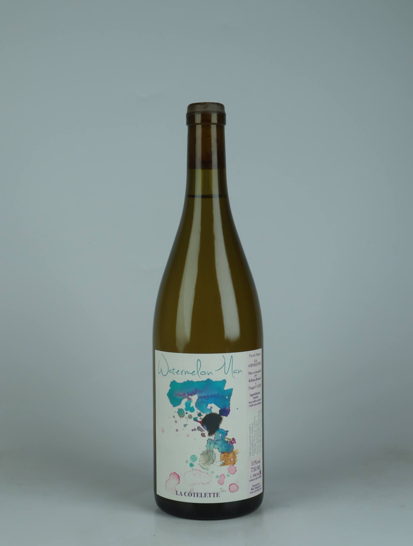 A bottle 2024 Watermelon Man White wine from Domaine de la Côtelette, Burgundy in France