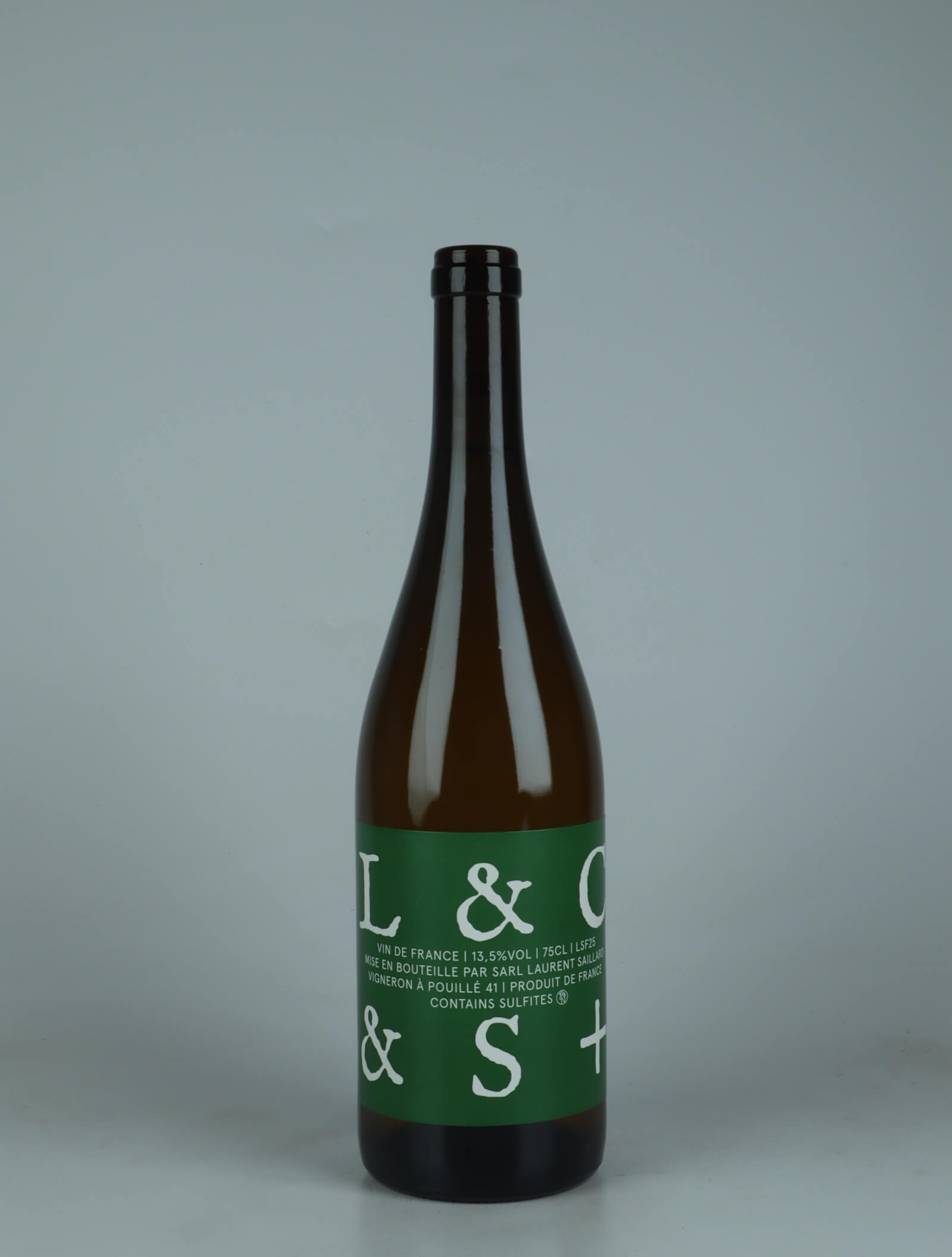 A bottle 2025 L & C & S + White wine from Laurent Saillard, Loire in France