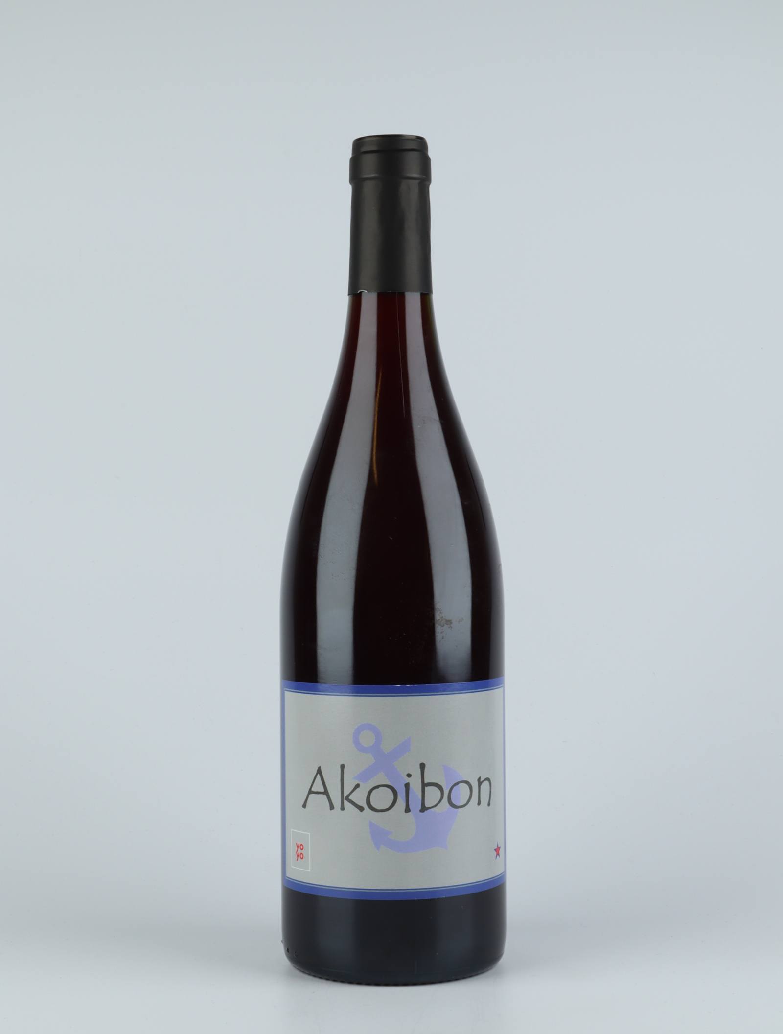 En flaske 2019 Akoibon Rødvin fra Domaine Yoyo, Rousillon i Frankrig