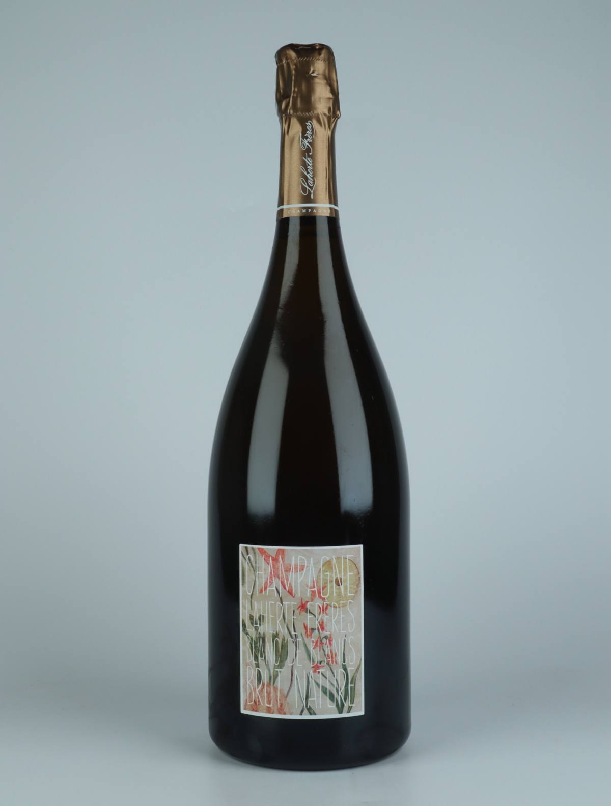 A bottle N.V. Blanc de Blancs - Brut Nature Sparkling from Laherte Frères, Champagne in France