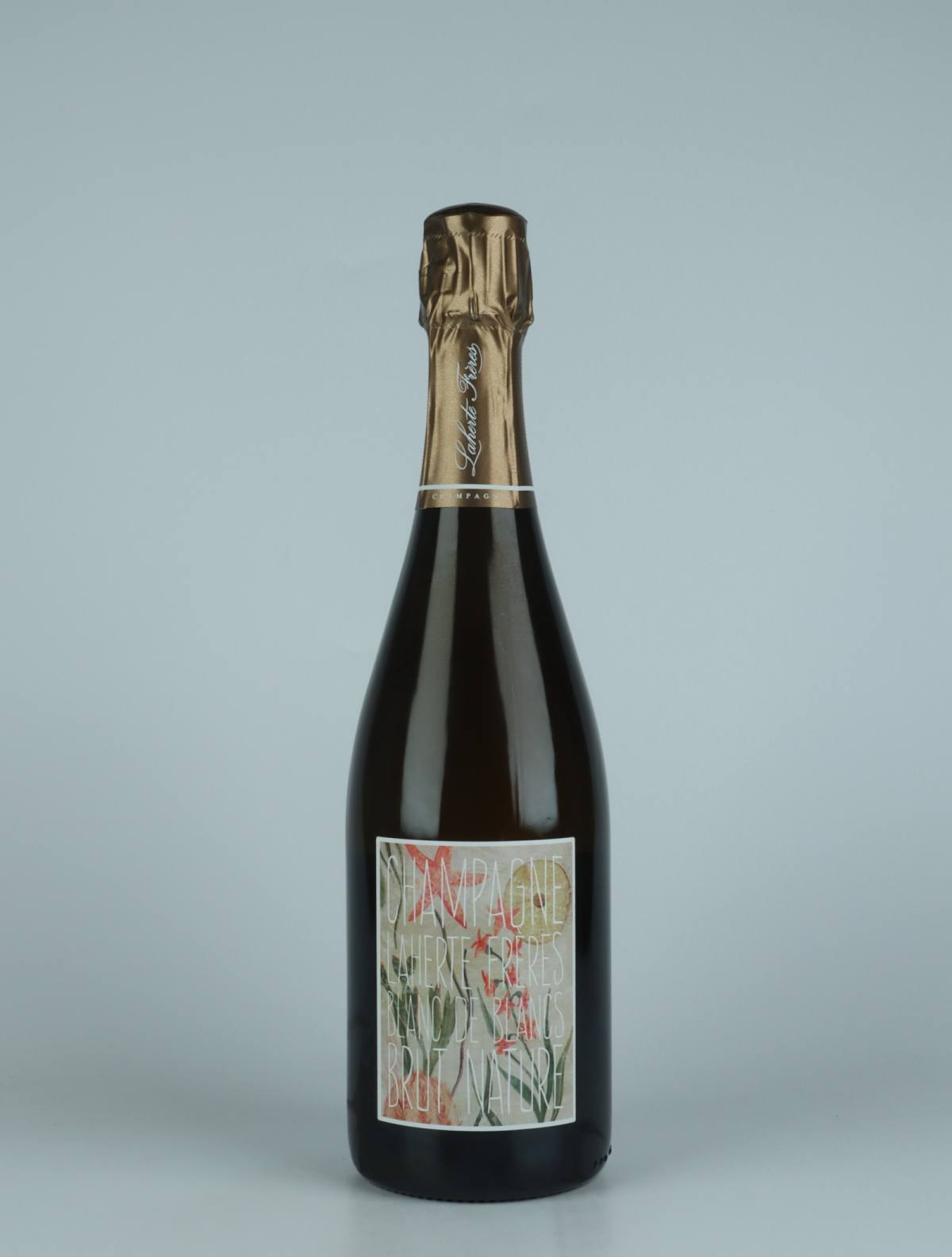 A bottle N.V. Blanc de Blancs - Brut Nature Sparkling from Laherte Frères, Champagne in France
