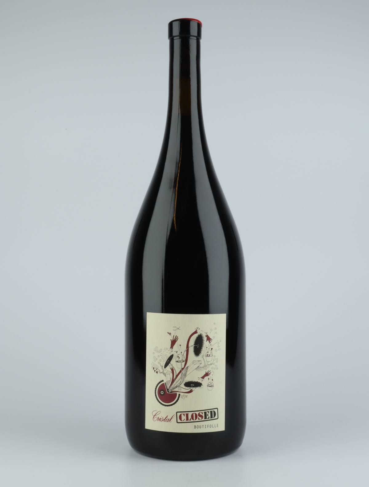 En flaske 2015 Boutifolle - Saumur Champigny Rødvin fra Cristal Closed, Loire i Frankrig