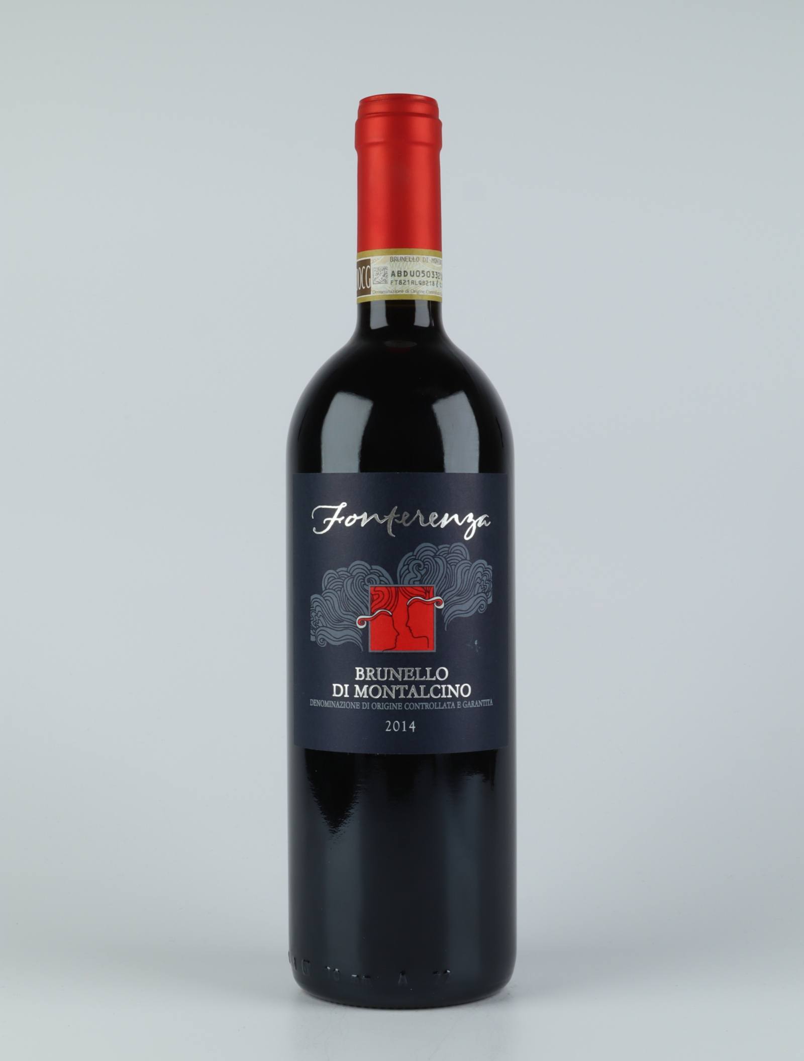 En flaske 2014 Brunello di Montalcino Rødvin fra Fonterenza, Toscana i Italien