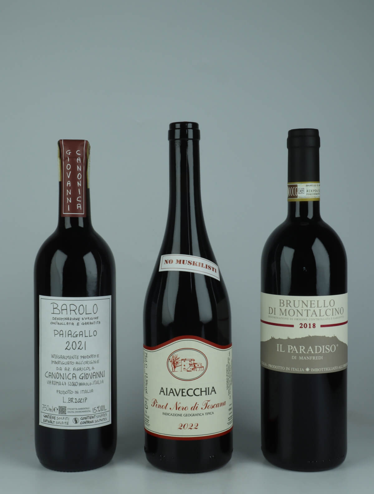 En flaske  Canonica, Paradiso og Aia Vecchia  fra ,  i 