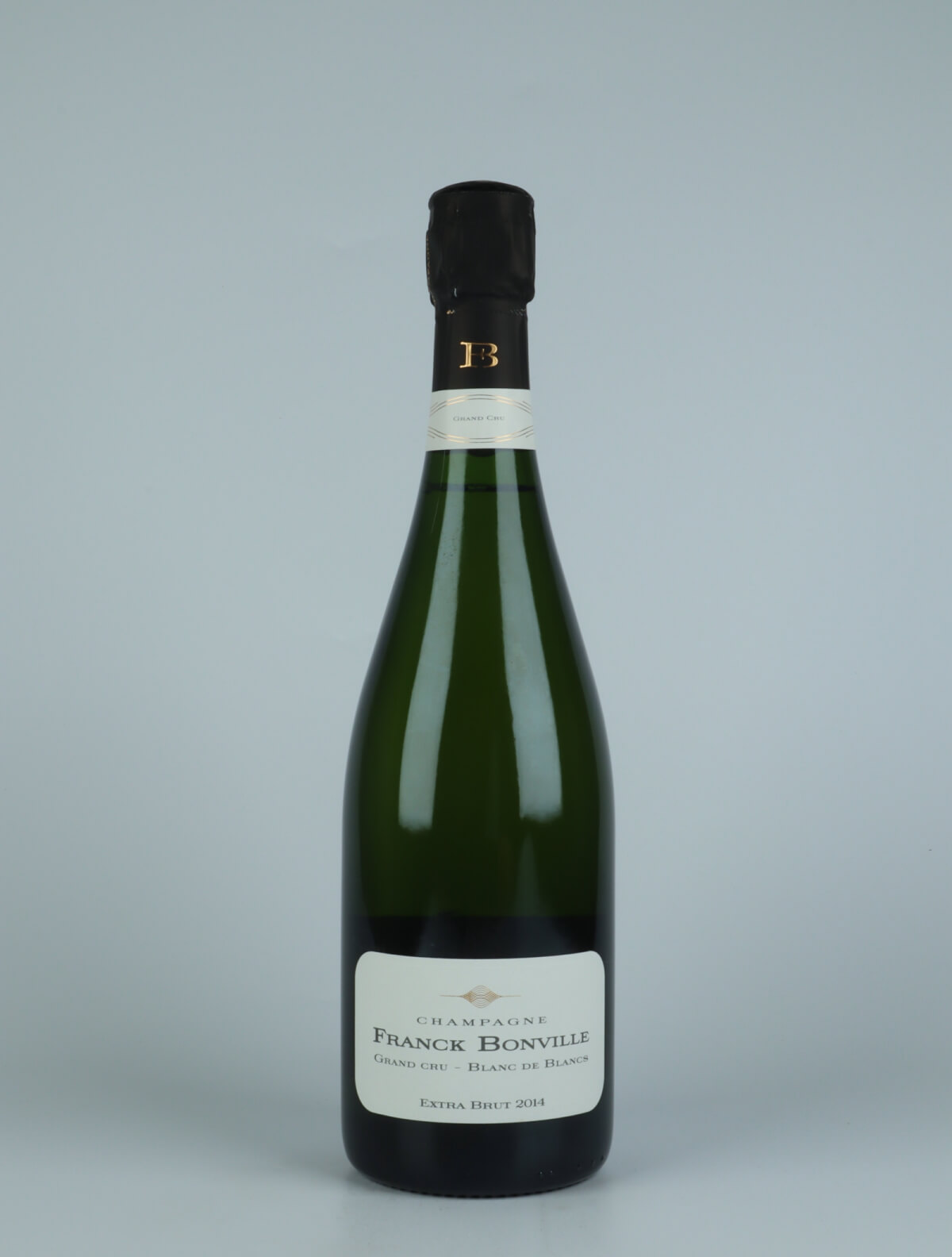 A bottle 2014 Extra Brut - Grand Cru - Blanc de Blancs Sparkling from Franck Bonville, Champagne in France