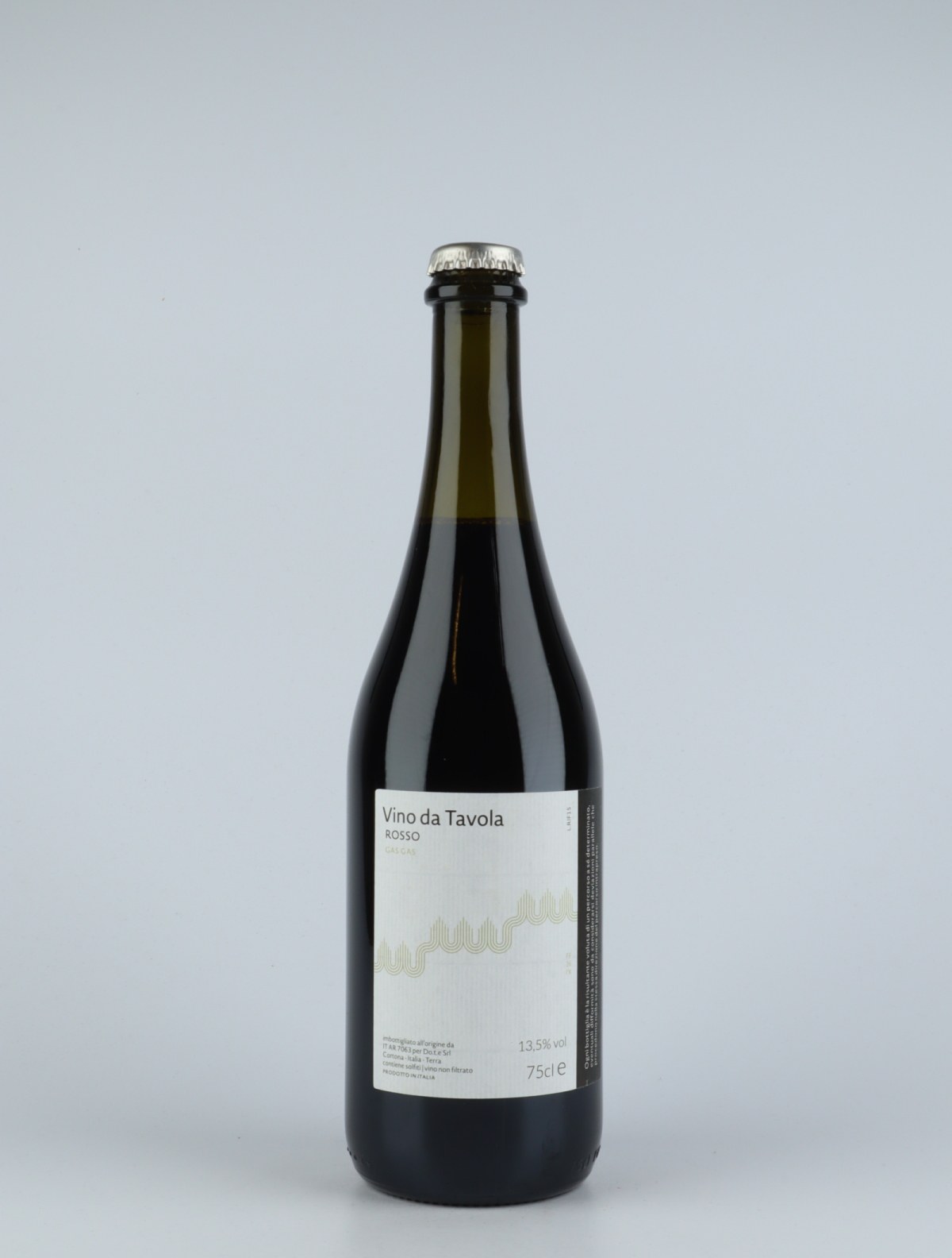 En flaske 2015 Gas Gas Rødvin fra do.t.e Vini, Toscana i Italien