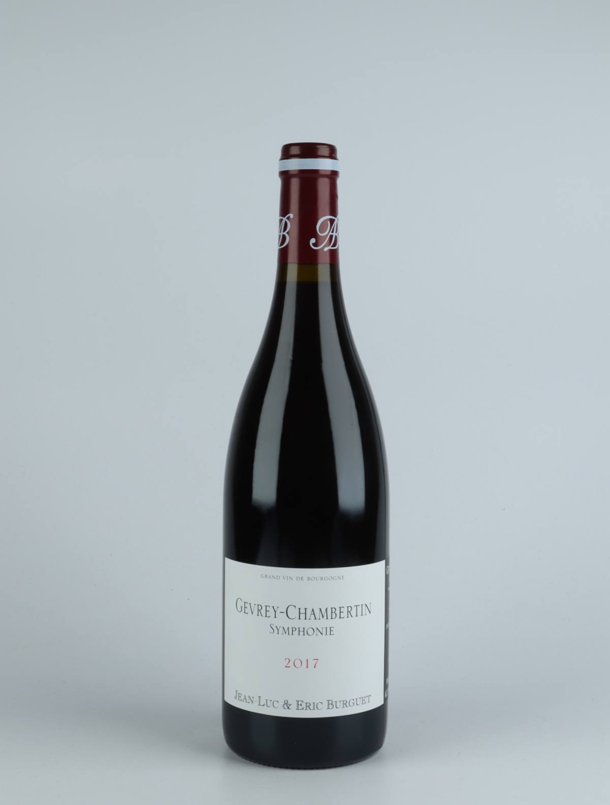 En flaske 2017 Gevrey-Chambertin - Symphonie Rødvin fra Jean-Luc & Eric Burguet, Bourgogne i Frankrig