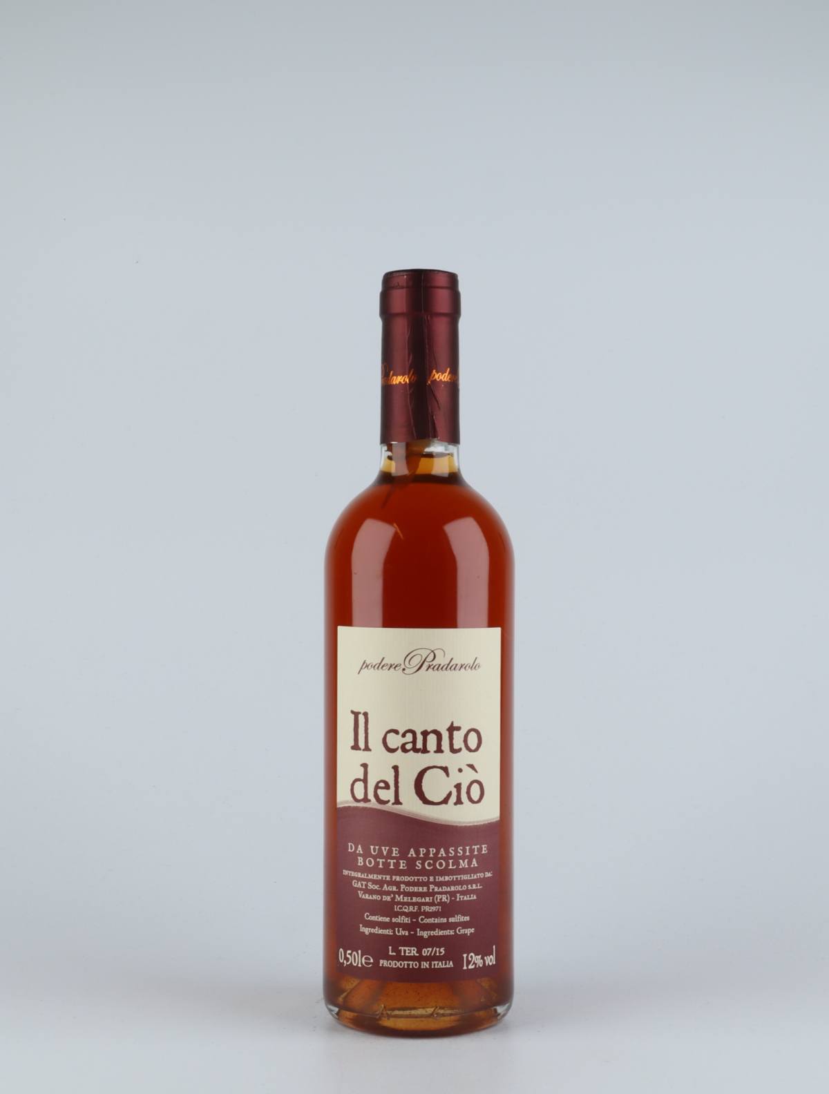 En flaske N.V. Il Canto del Cio' Solera 2007-2015 Sød vin fra Podere Pradarolo, Emilia-Romagna i Italien