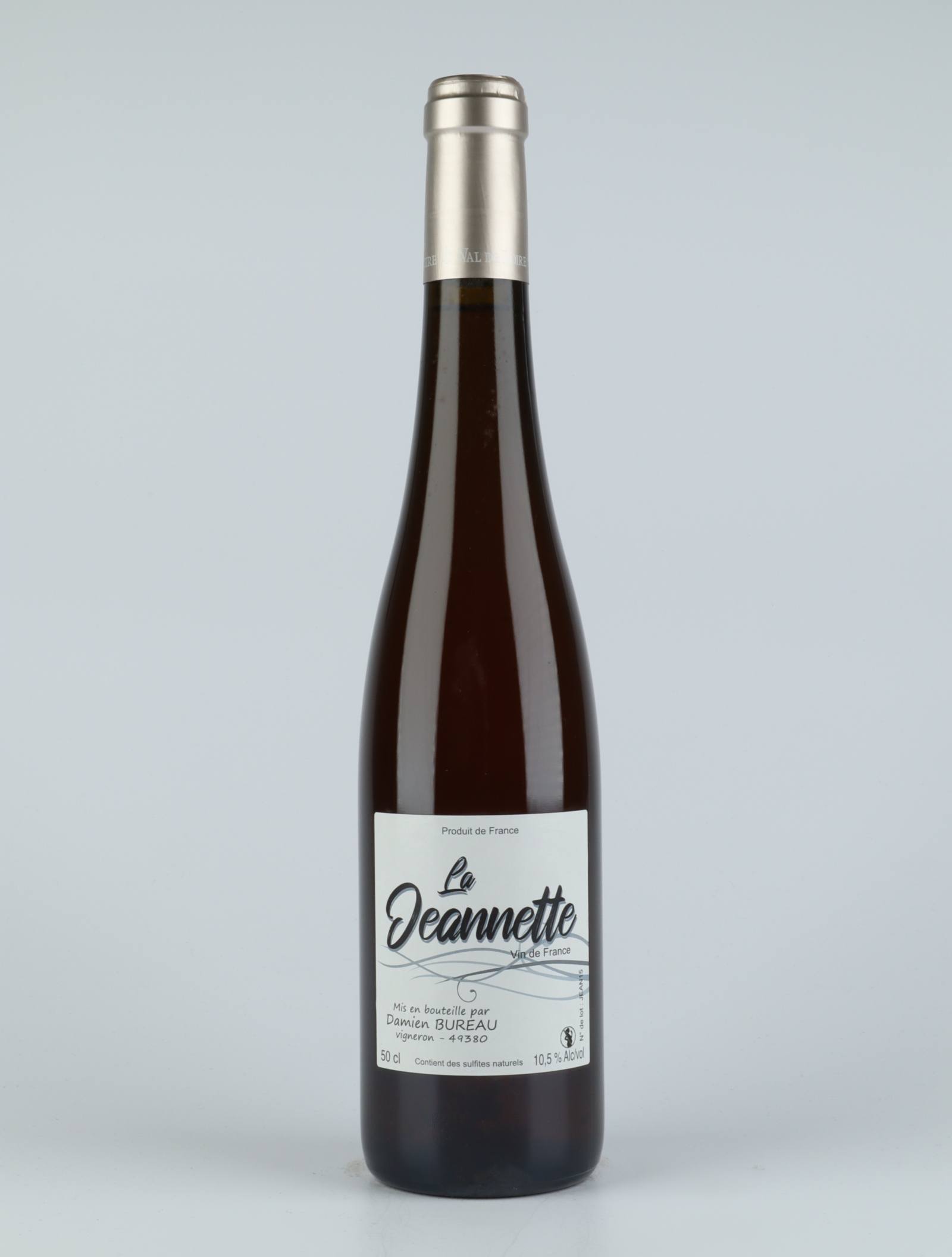 En flaske 2015 La Jeanette Sød vin fra Damien Bureau, Loire i Frankrig