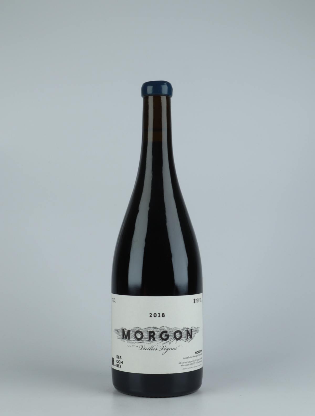 En flaske 2018 Morgon Vieilles Vignes Rødvin fra Kewin Descombes, Beaujolais i Frankrig