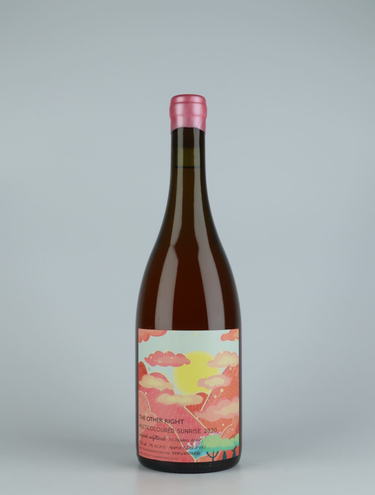 En flaske 2020 Multicoloured Sunrise Orange vin fra The Other Right, Adelaide Hills i Australien