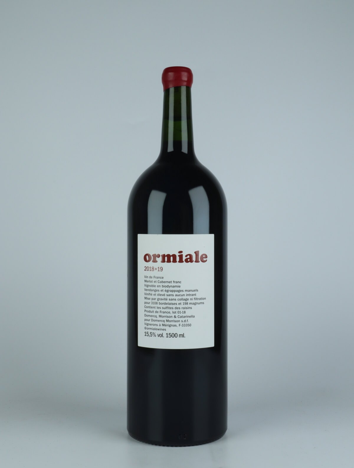 A bottle N.V. Ormiale (18+19) - Magnum Red wine from Ormiale, Bordeaux in France