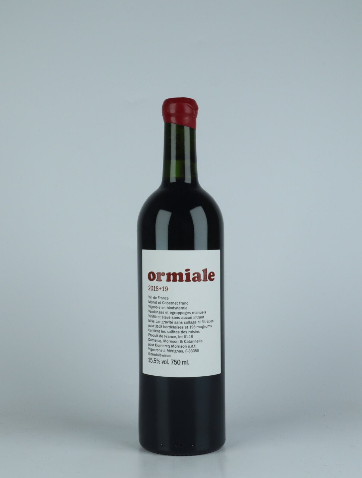 A bottle N.V. Ormiale (18+19) Red wine from Ormiale, Bordeaux in France