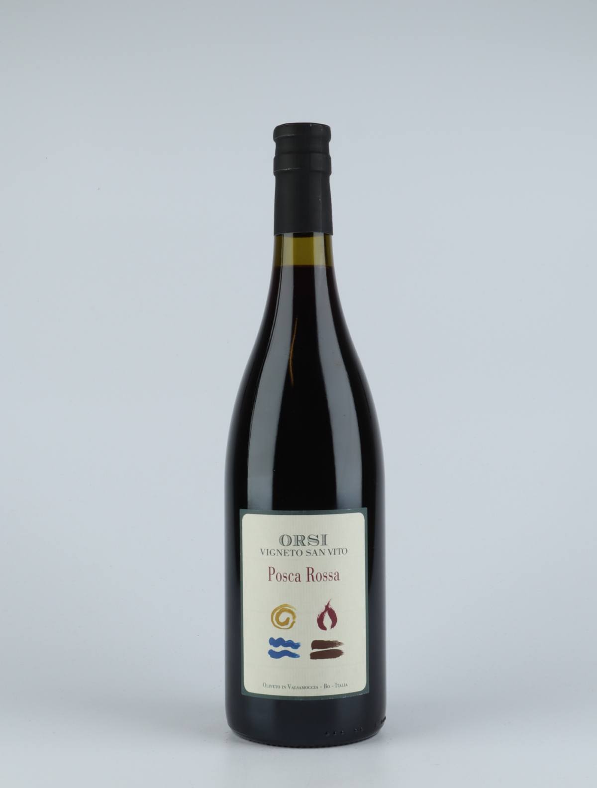 En flaske N.V. Posca Rossa Rødvin fra Orsi - San Vito, Emilia-Romagna i Italien