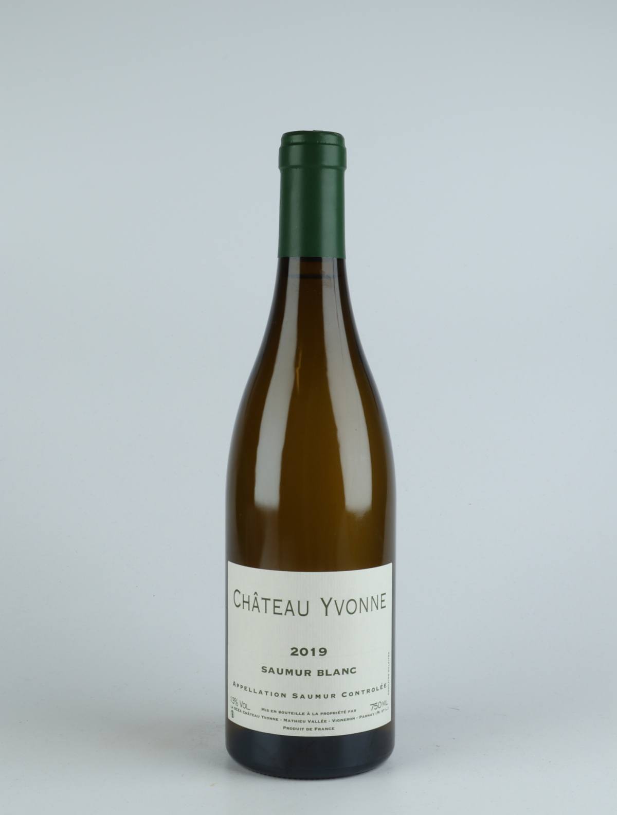 En flaske 2019 Saumur Blanc Hvidvin fra Château Yvonne, Loire i Frankrig
