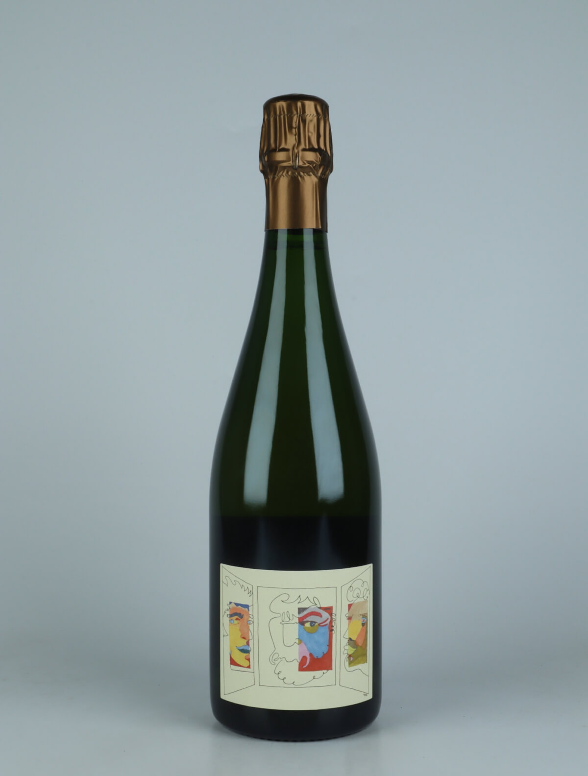 En flaske N.V. Triptyque (18/19) - Brut Nature Mousserende fra Stroebel, Champagne i Frankrig