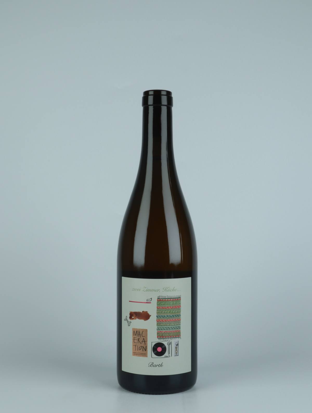En flaske N.V. Zwei Zimmer, Küche, Barth - Maceration #2 Orange vin fra Christopher Barth, Rheinhessen i Tyskland